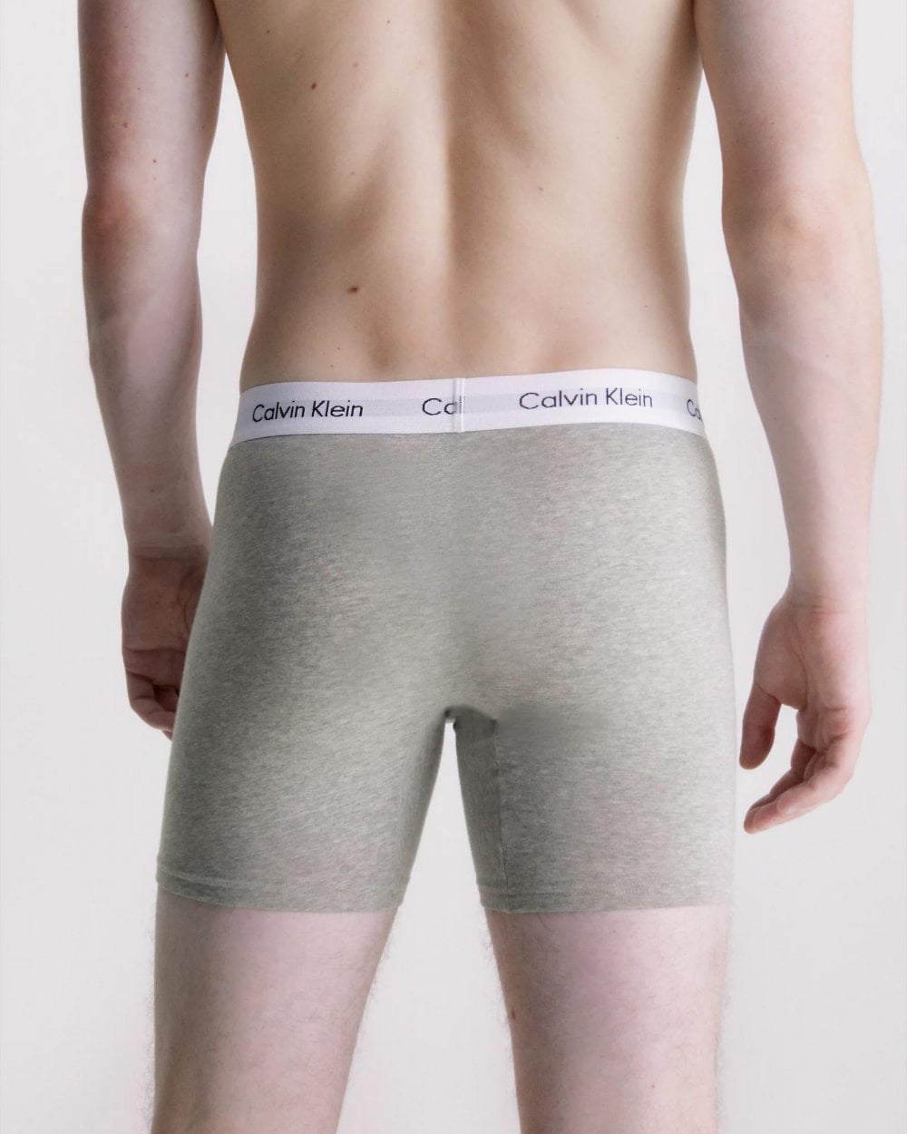 Calvin Klein Cotton Stretch Mens Boxer Brief 3 Pack - Black/White/Grey Heather