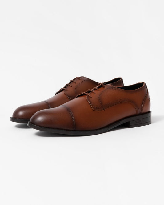 BOSS Orange Tayil Mens Derby Shoes - Medium Brown 210