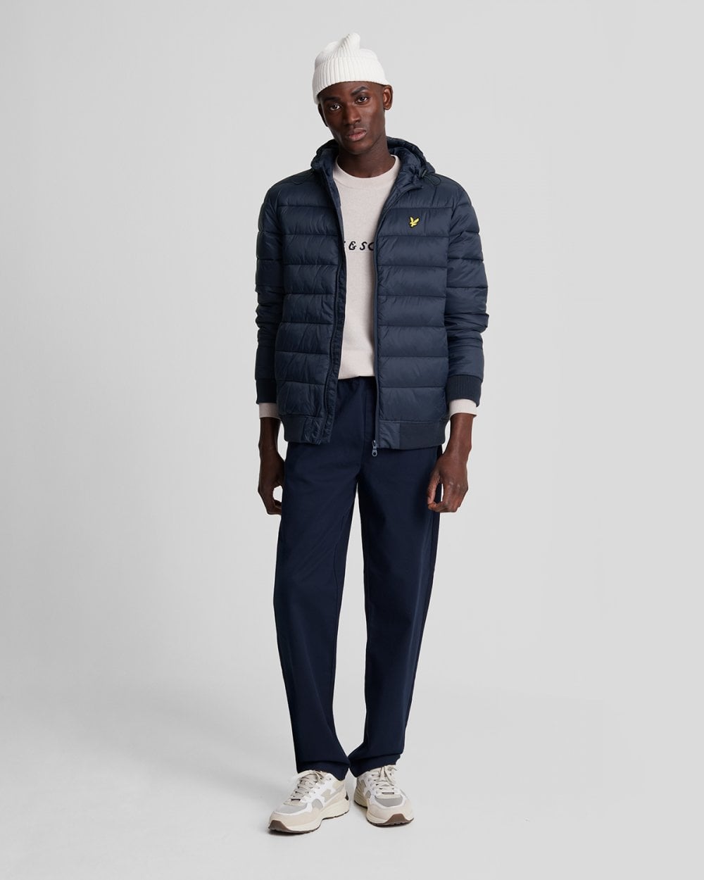Lyle & Scott Nylon Mens Wadded Jacket - Z271 Dark Navy
