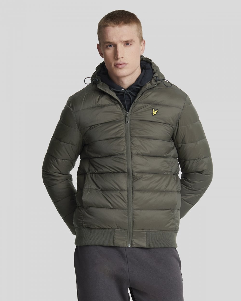 Lyle & Scott Nylon Mens Wadded Jacket - W485 Olive