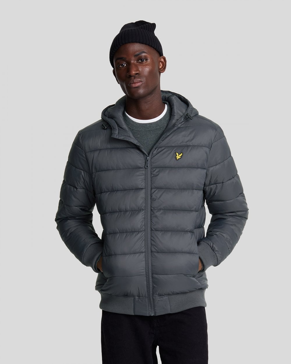 Lyle & Scott Nylon Mens Wadded Jacket - W635 Gunmetal