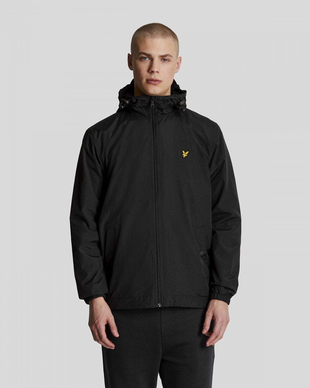 Lyle & Scott Mens Zip Through Hooded Jacket - Z865 Jet Black