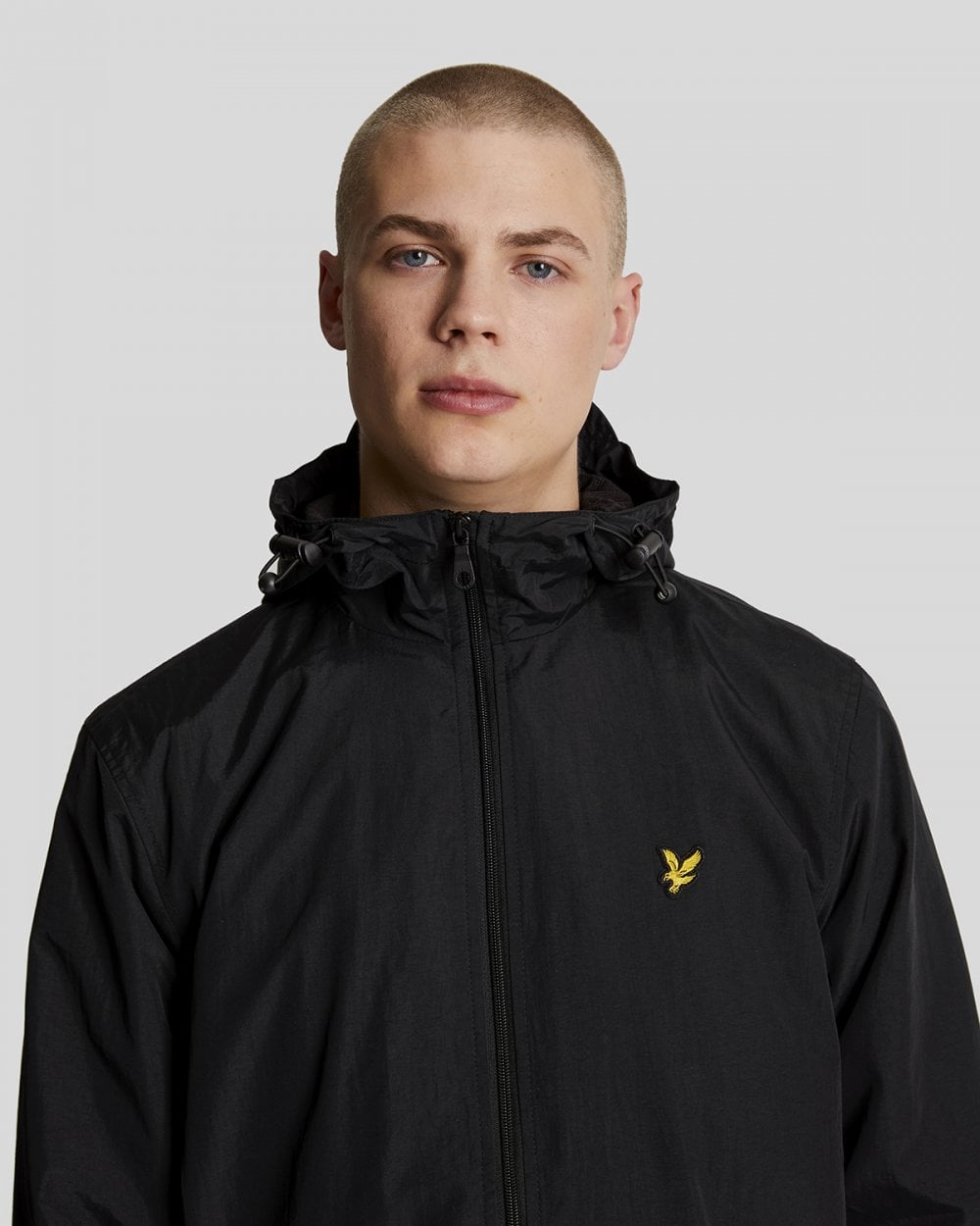 Lyle & Scott Mens Zip Through Hooded Jacket - Z865 Jet Black