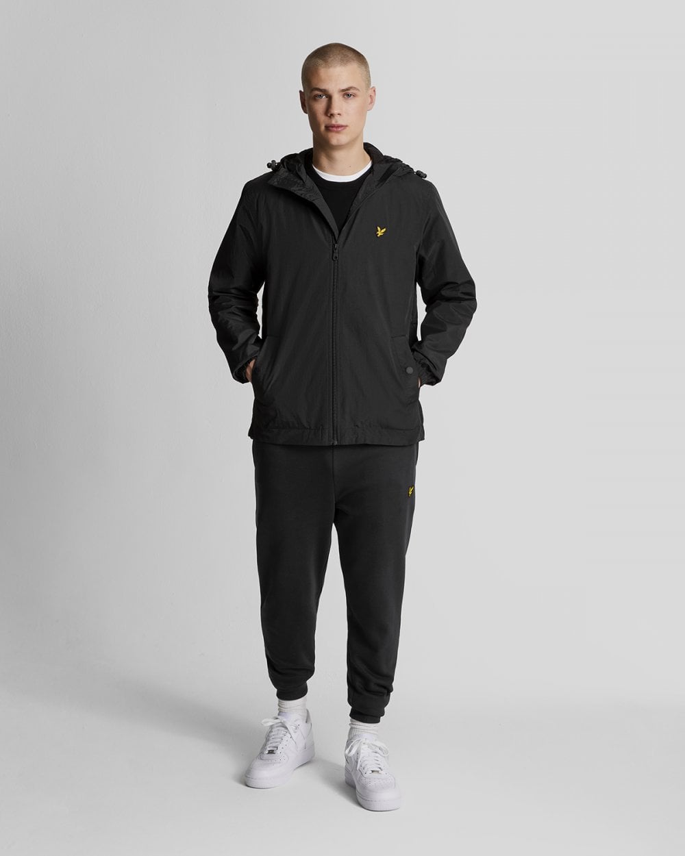 Lyle & Scott Mens Zip Through Hooded Jacket - Z865 Jet Black