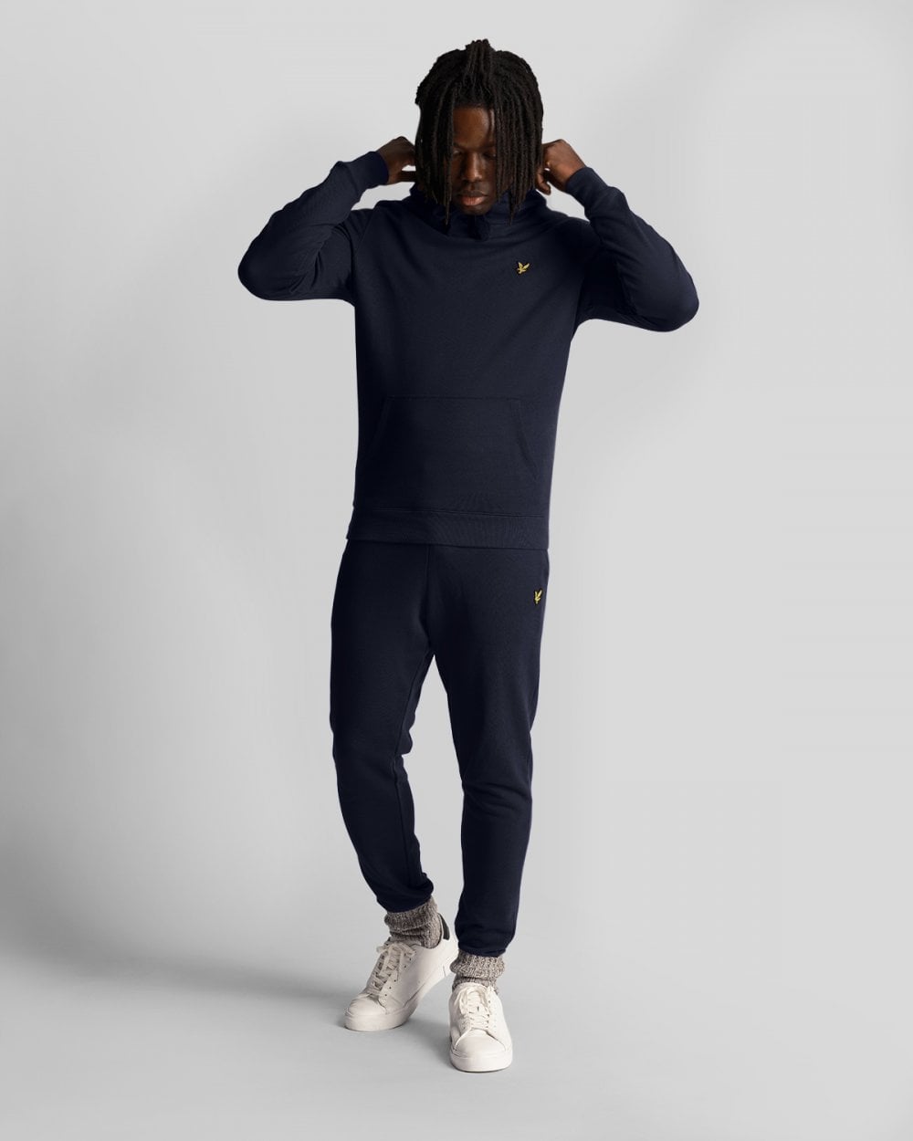 Lyle & Scott Mens Pullover Hoodie - Z271 Dark Navy