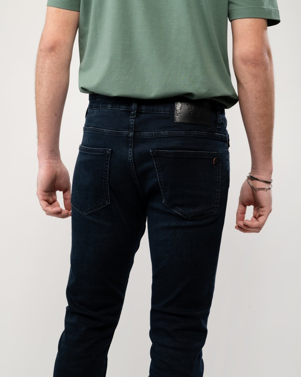 BOSS Orange BOSS Orange Delaware Mens Slim-Fit Jeans in Dark Blue Soft-Motion Denim