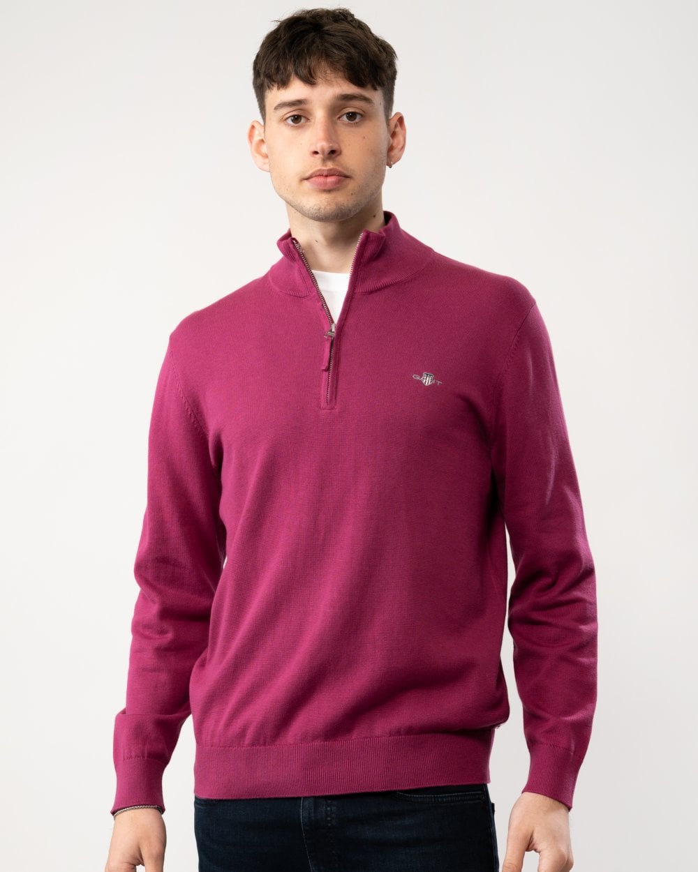 GANT Mens Classic Cotton Half zip Jumper