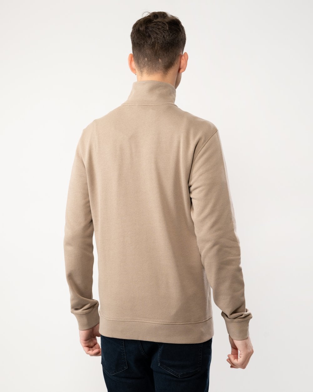 BOSS Orange Zetrust Mens 1/4 Zip Sweatshirt - Open Brown 246