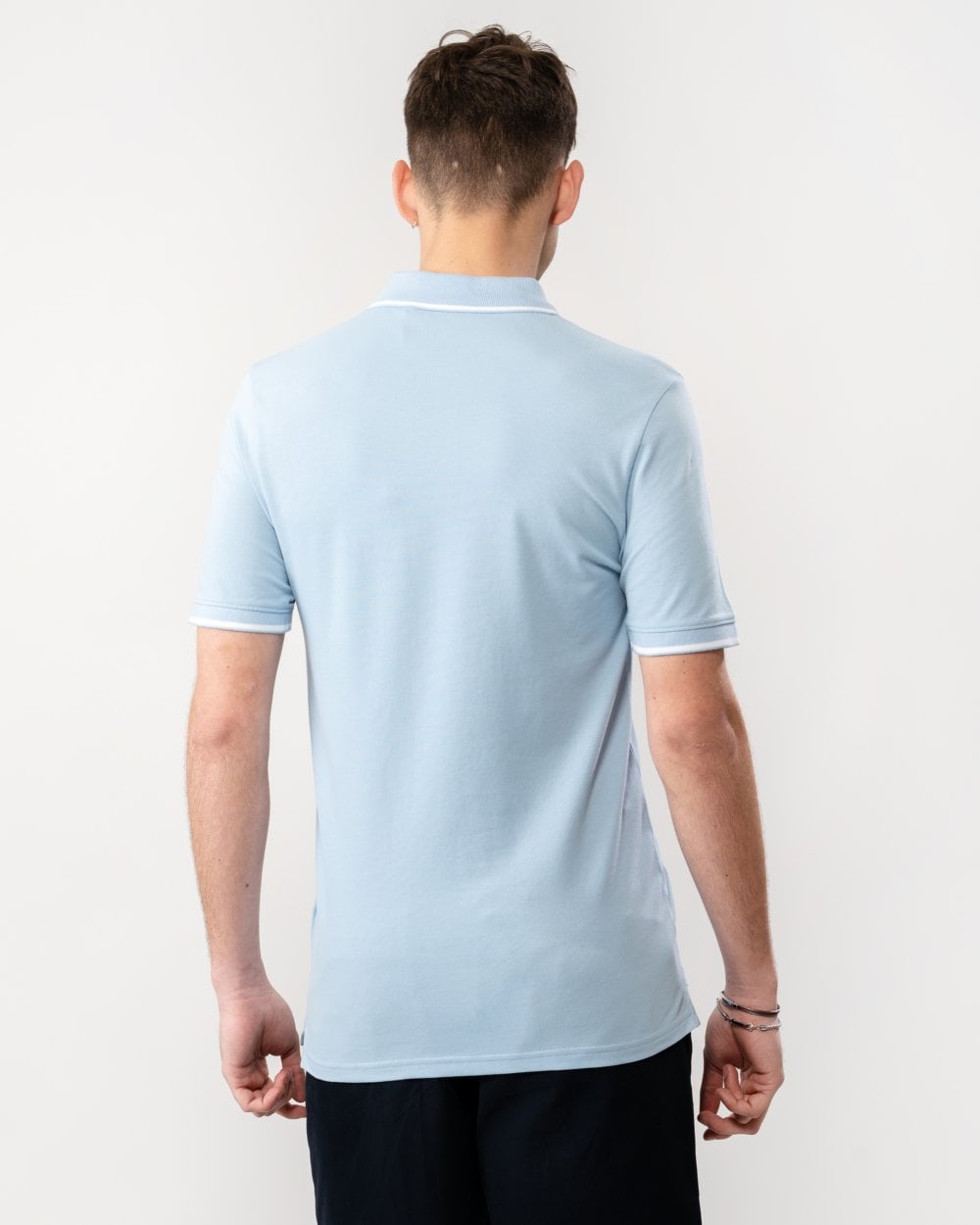 Lyle & Scott Tipped Mens Polo Shirt SP1524VOG - W490 Light Blue/White