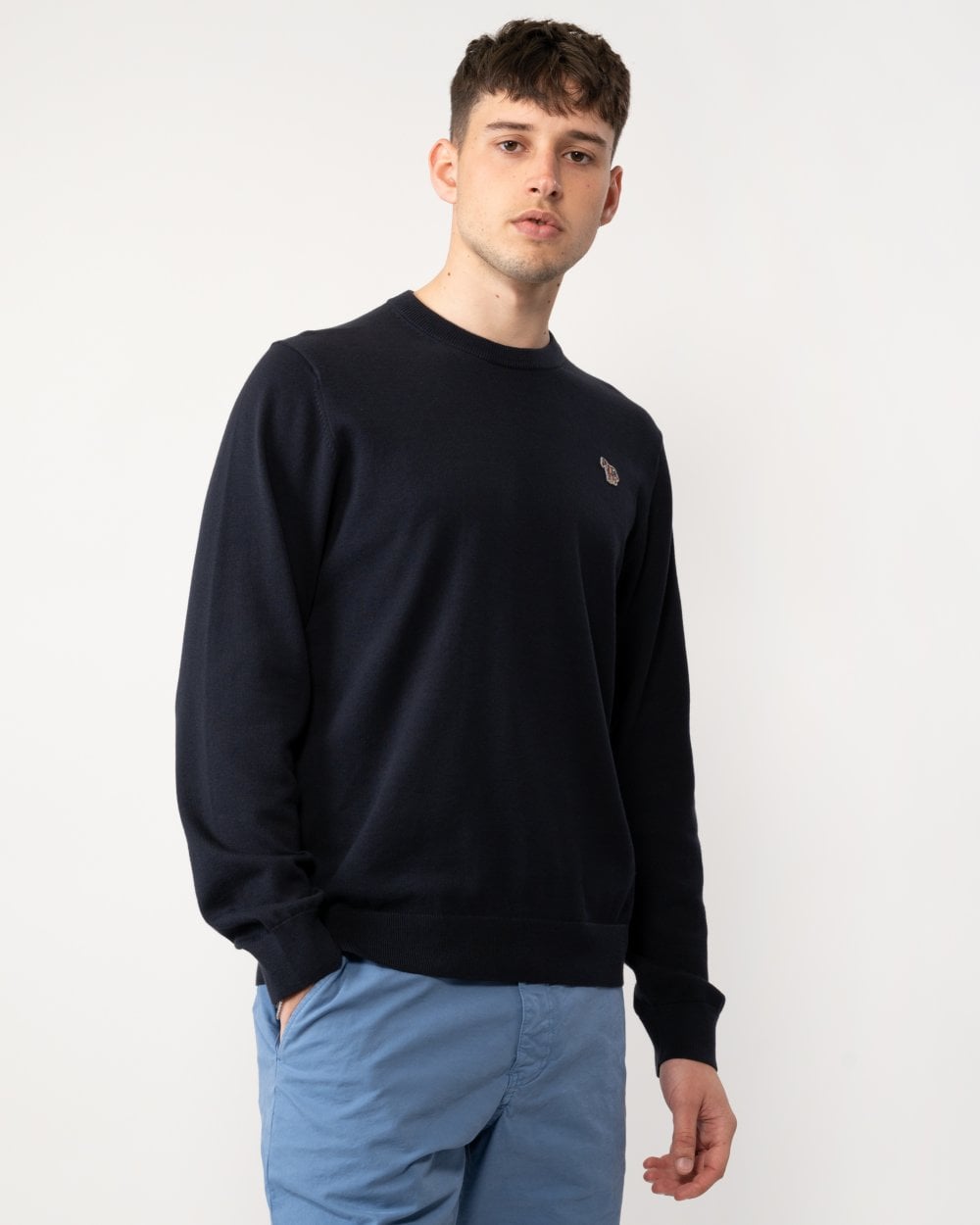PS Paul Smith Mens Crew Neck Zebra Badge Jumper M2R-200YZ-L21858