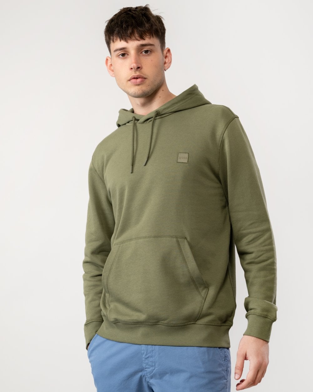 BOSS Orange Wetalk Mens Pullover Hoodie With Logo Patch