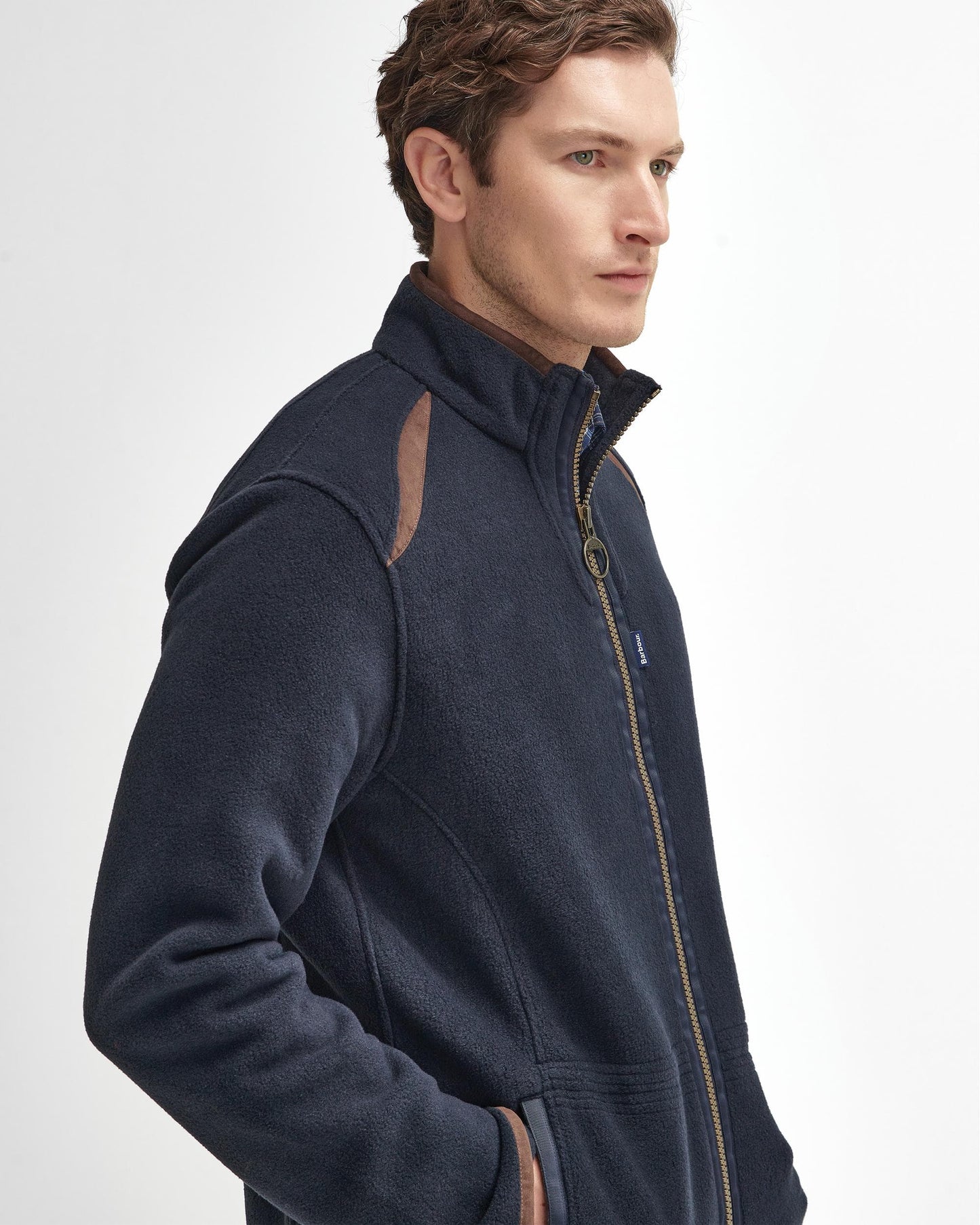 Barbour Langdale Mens Fleece Jacket - Navy