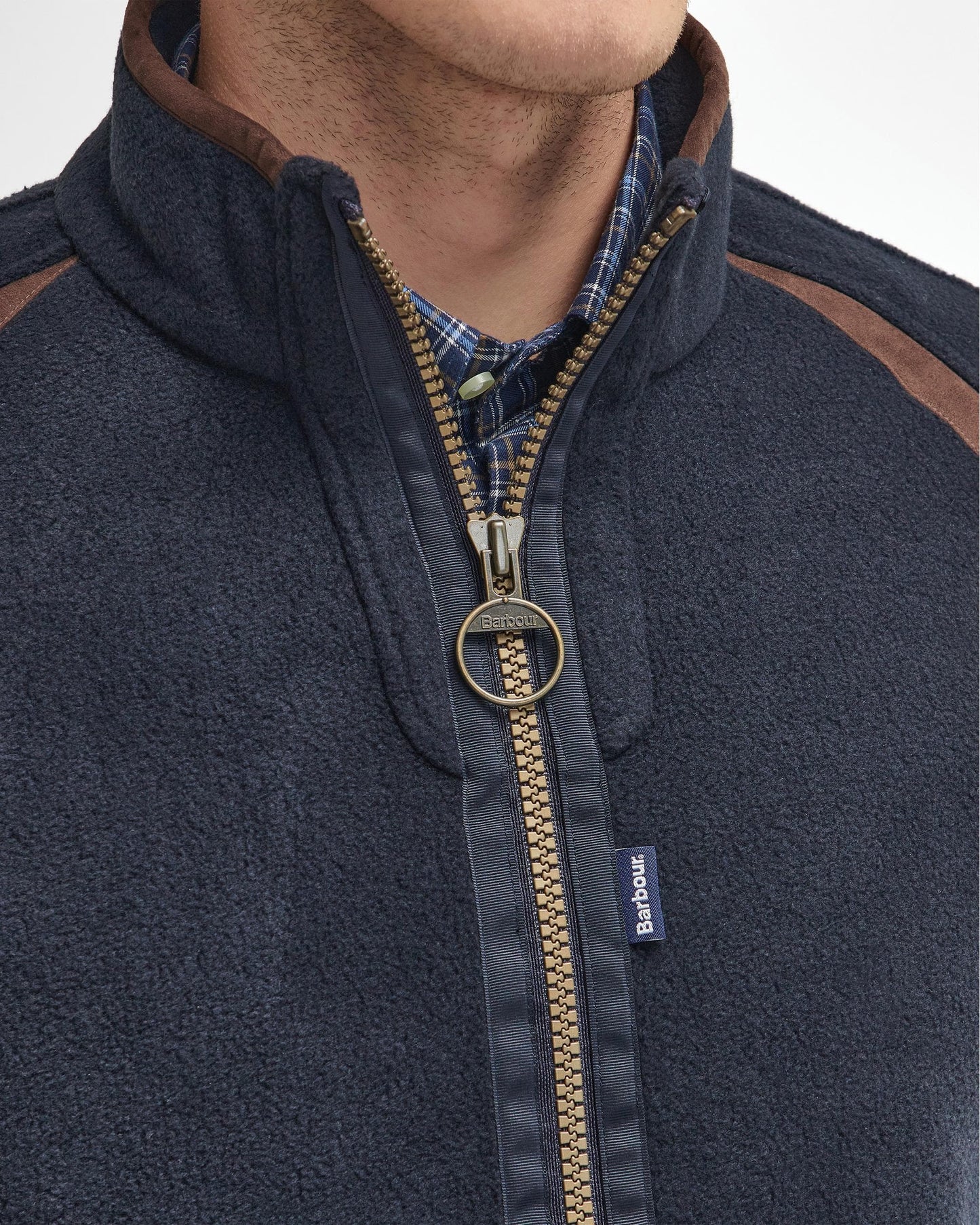 Barbour Langdale Mens Fleece Jacket - Navy