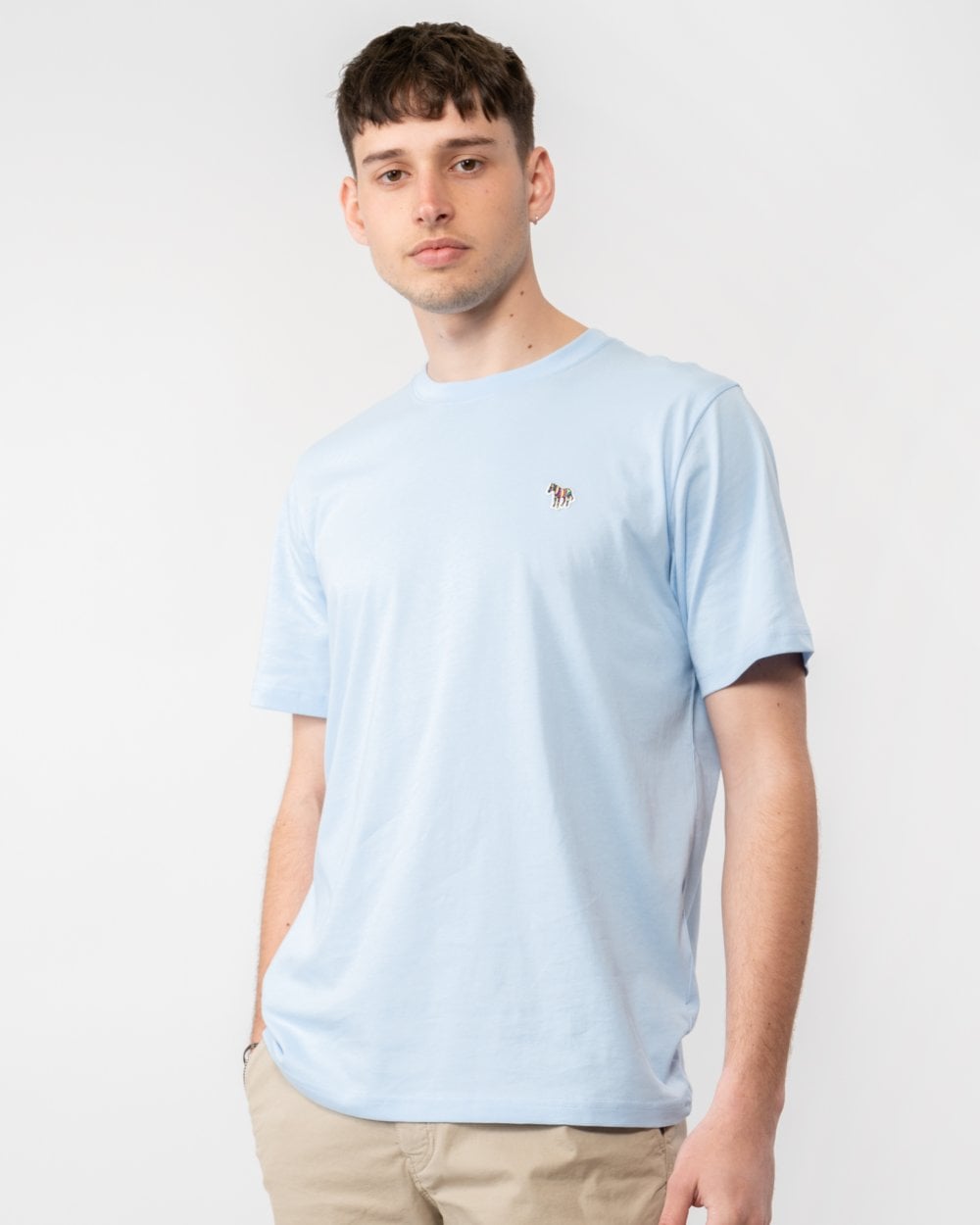 PS Paul Smith Mens Regular Fit Short Sleeve Zebra Logo T-Shirt - 41E Blue