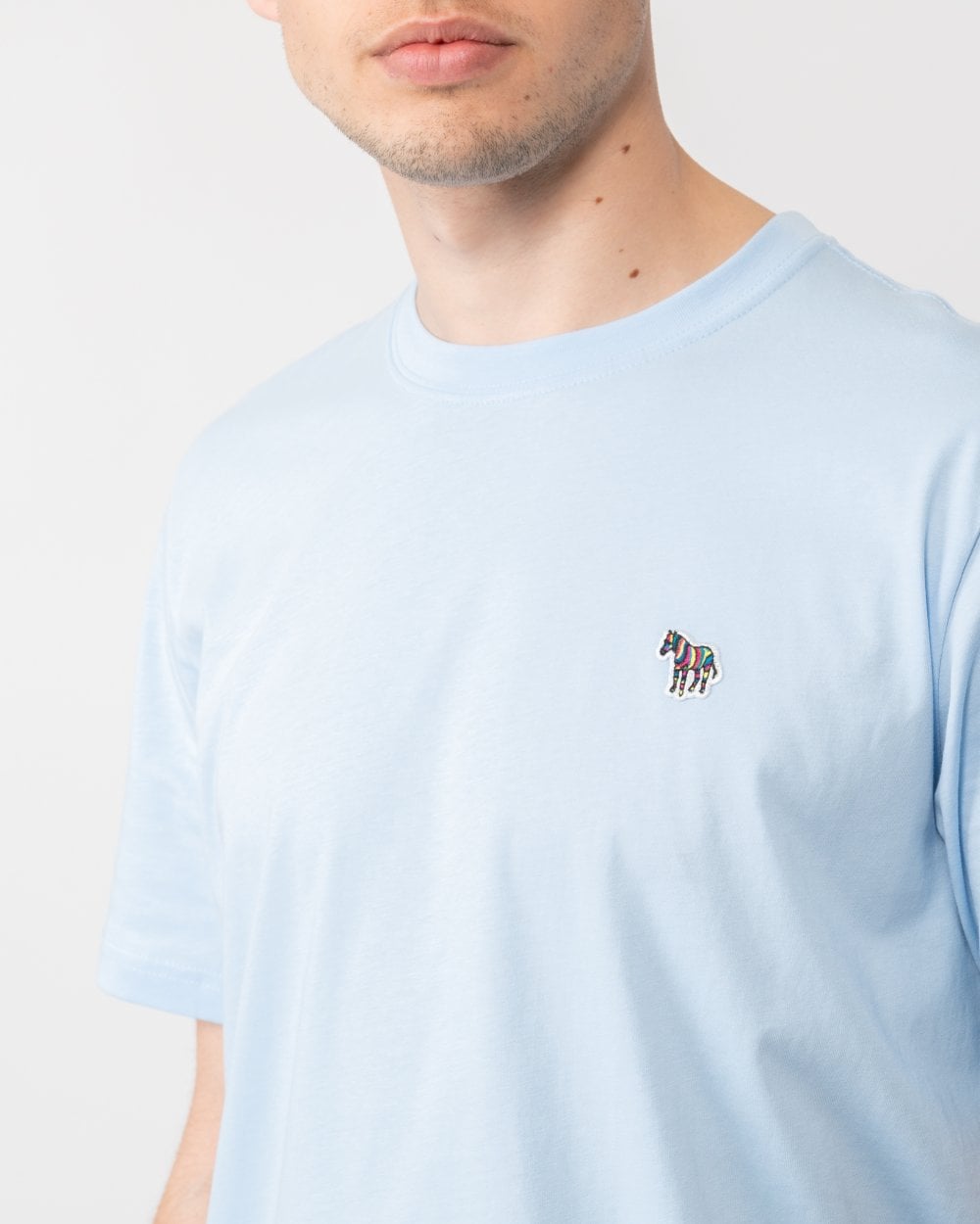 PS Paul Smith Mens Regular Fit Short Sleeve Zebra Logo T-Shirt - 41E Blue