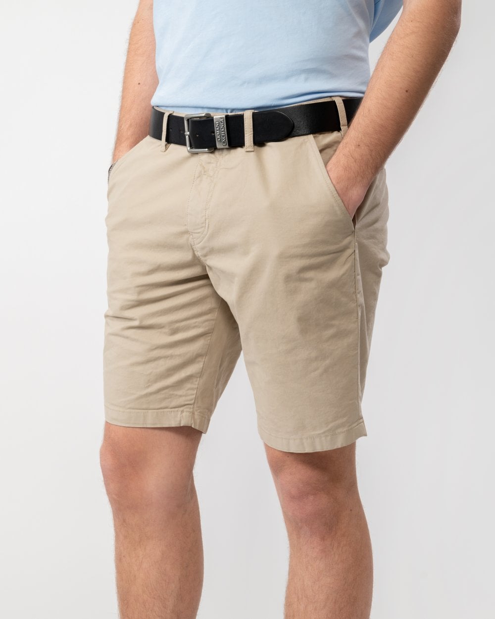Paul Smith Mens Cotton-Twill Broad Stripe Zebra Logo Chino Shorts