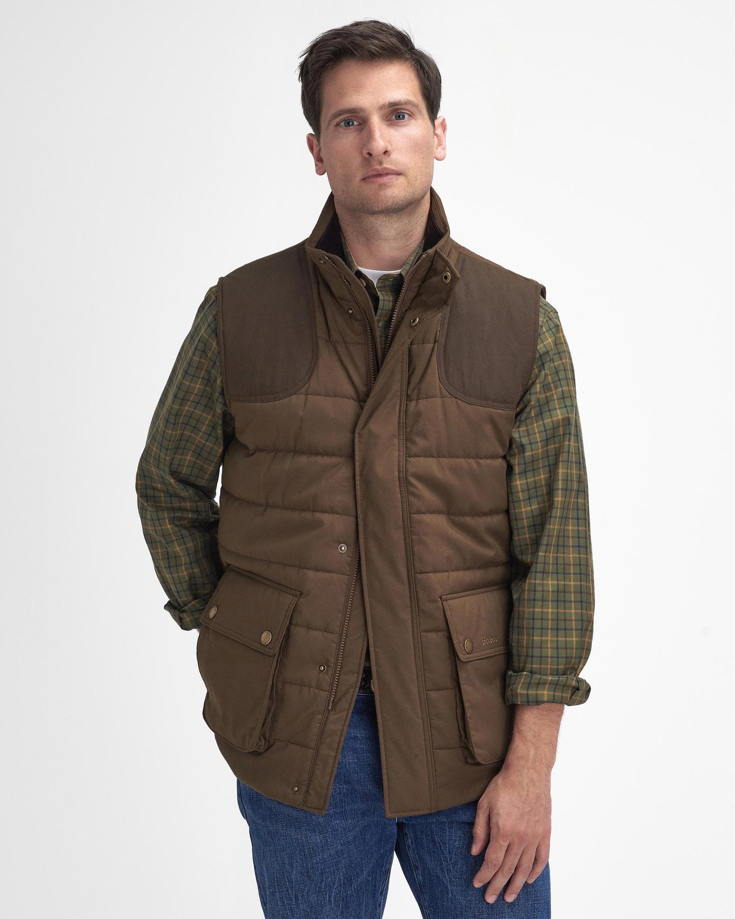 Barbour Barbour Bradford Tattersall Mens Puffer Gilet