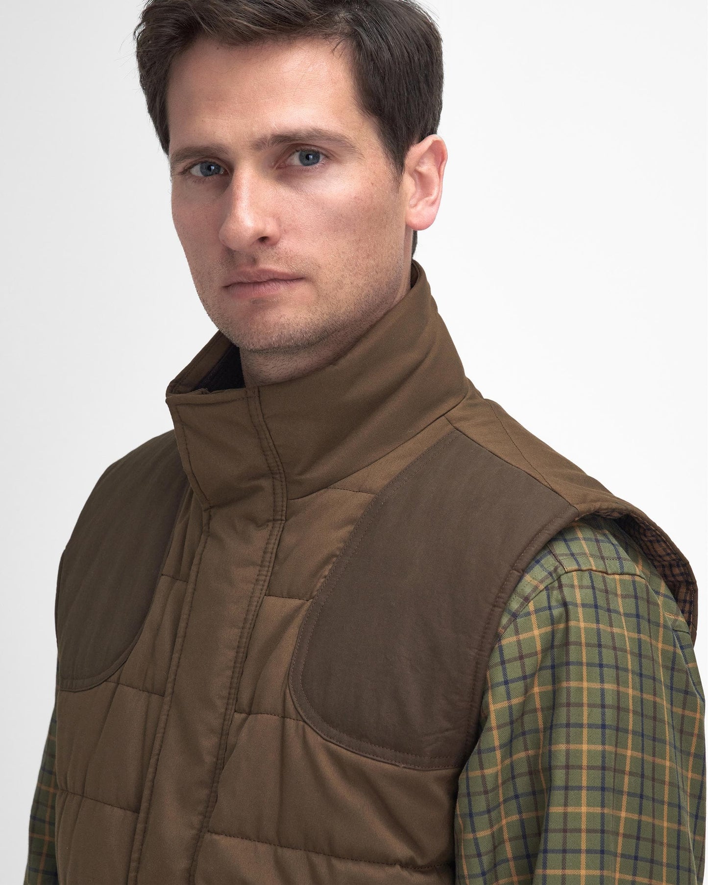 Barbour Barbour Bradford Tattersall Mens Puffer Gilet