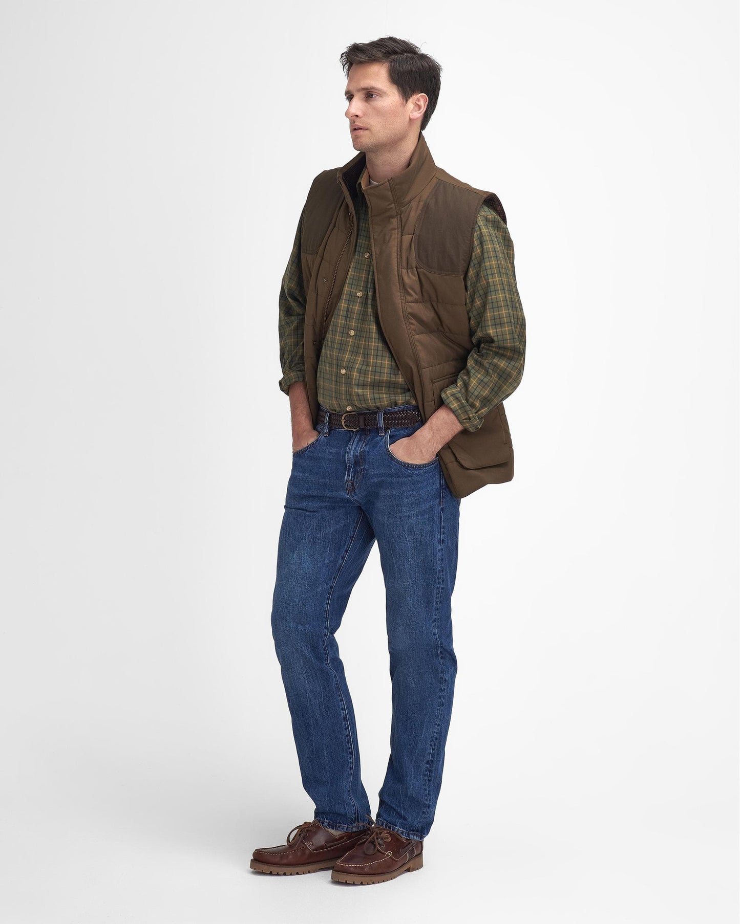 Barbour Barbour Bradford Tattersall Mens Puffer Gilet