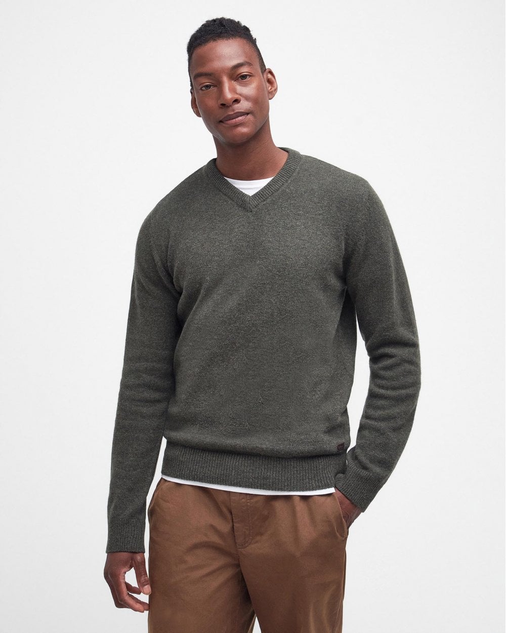 Barbour Nelson Essential V Neck Mens Jumper – CHO