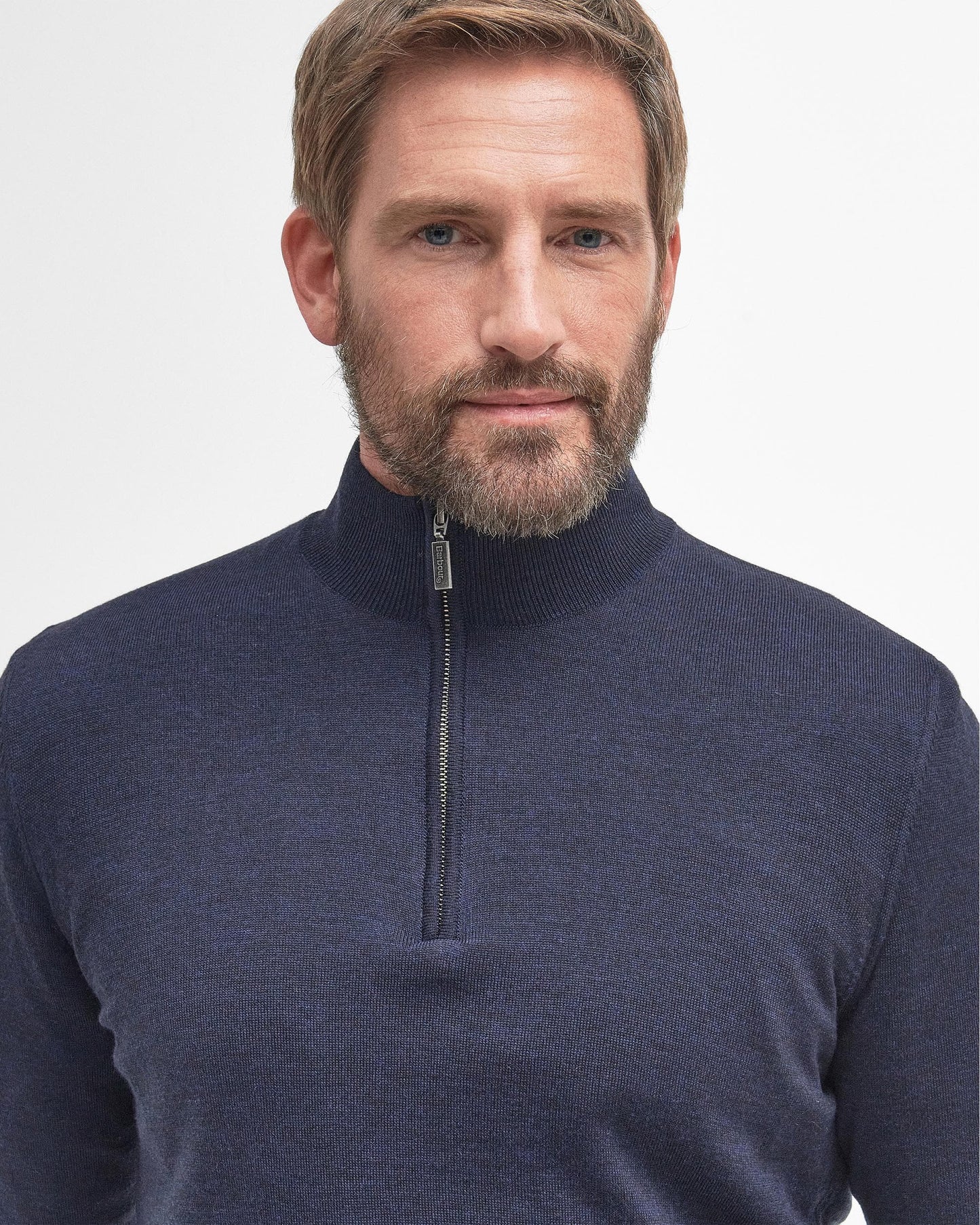 Barbour Gamlin Mens Half Zip Jumper - Navy