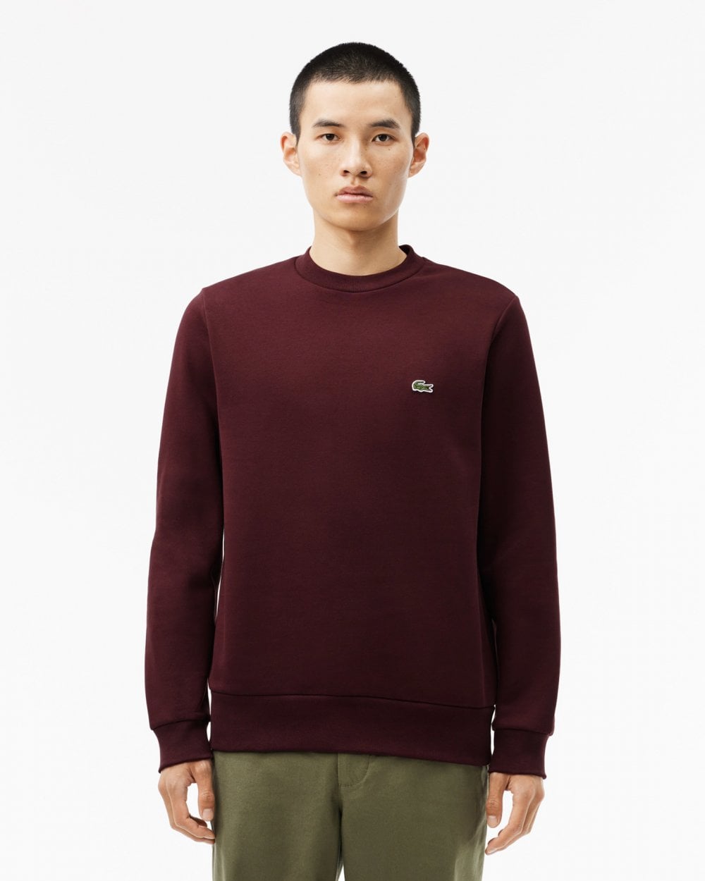 Lacoste Mens Crew Neck Fleece Sweatshirt