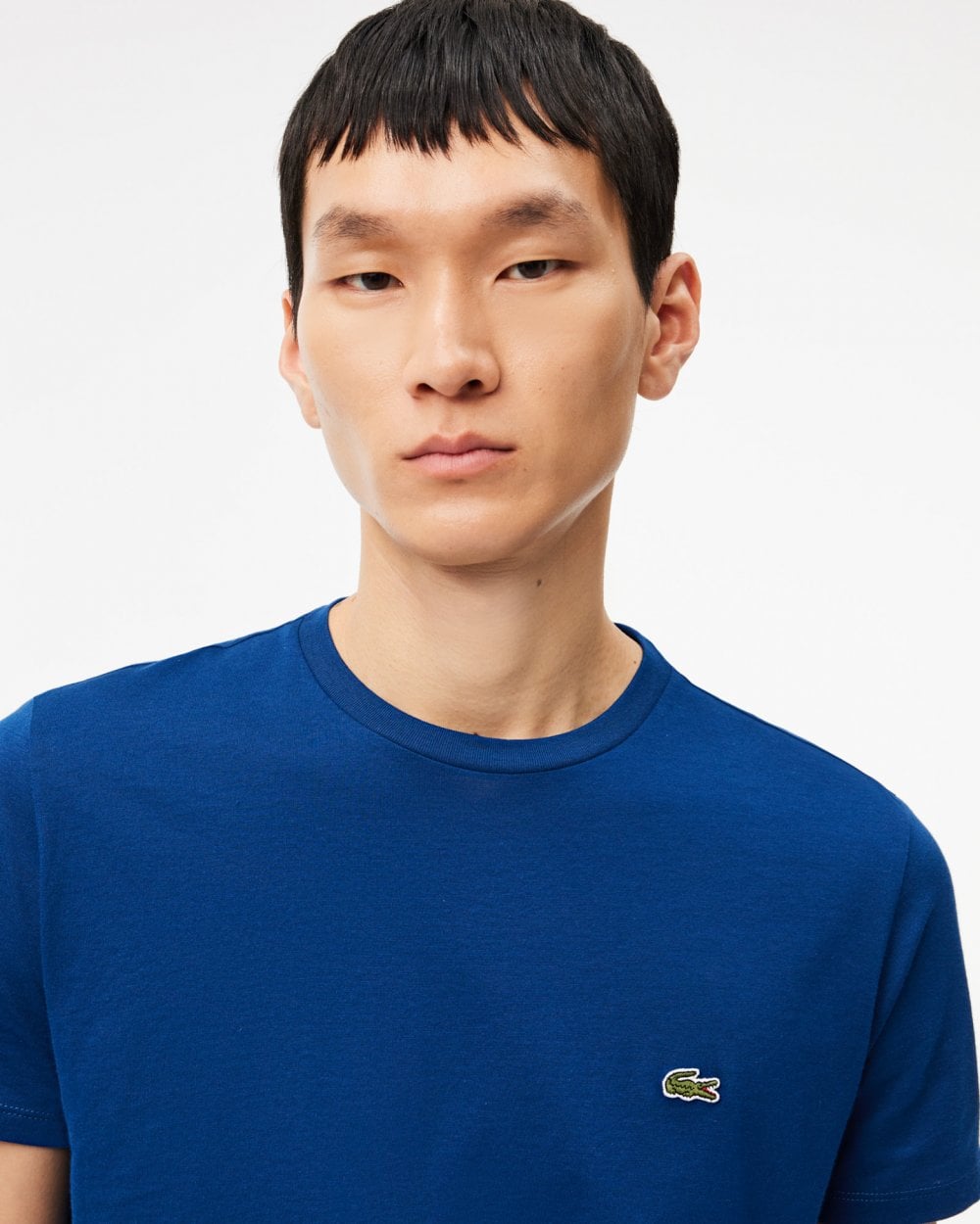Lacoste Mens Crew Neck Pima Cotton Jersey T-Shirt - Blue HBM