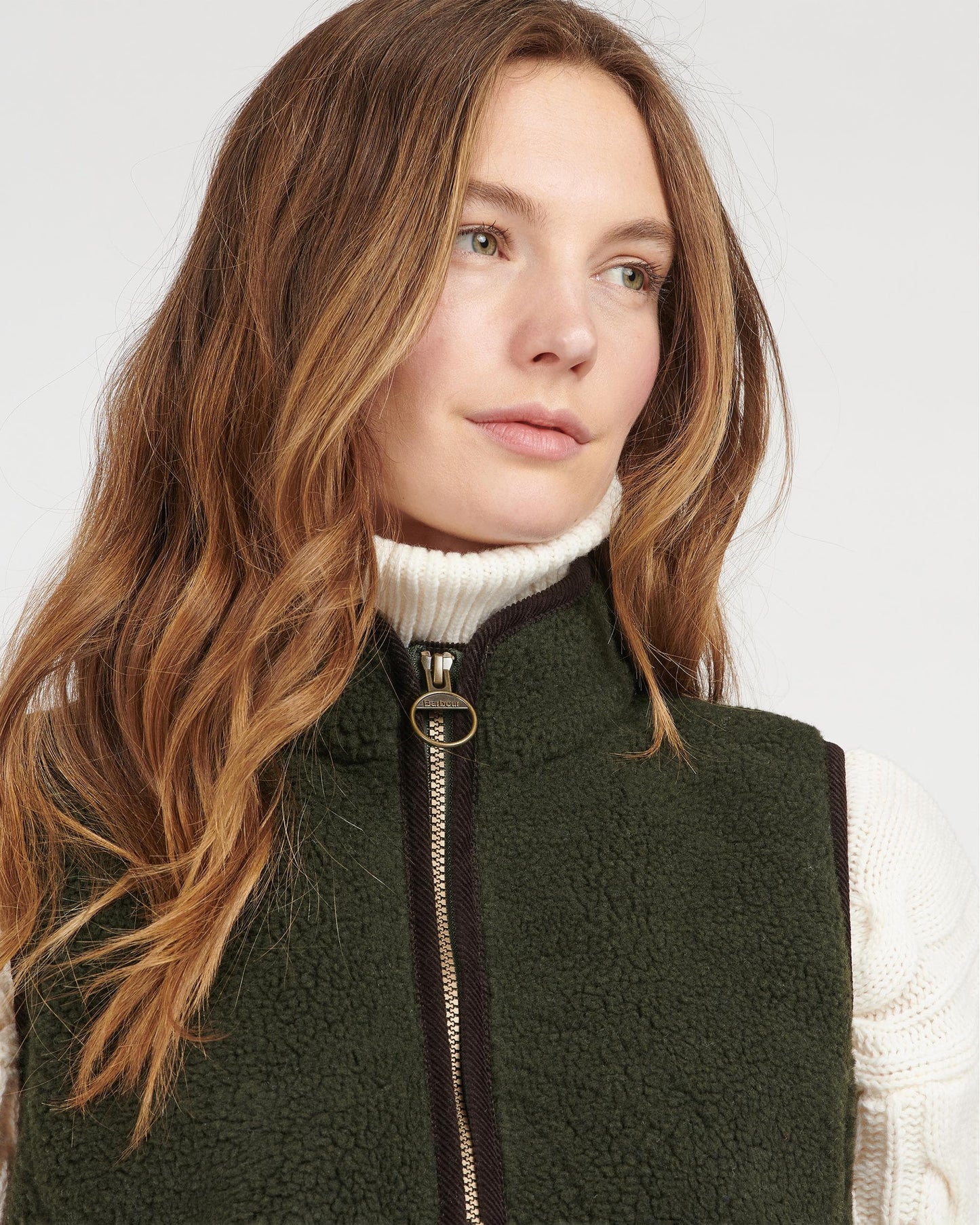 Barbour Burford Womens Fleece Gilet - Olive/Classic