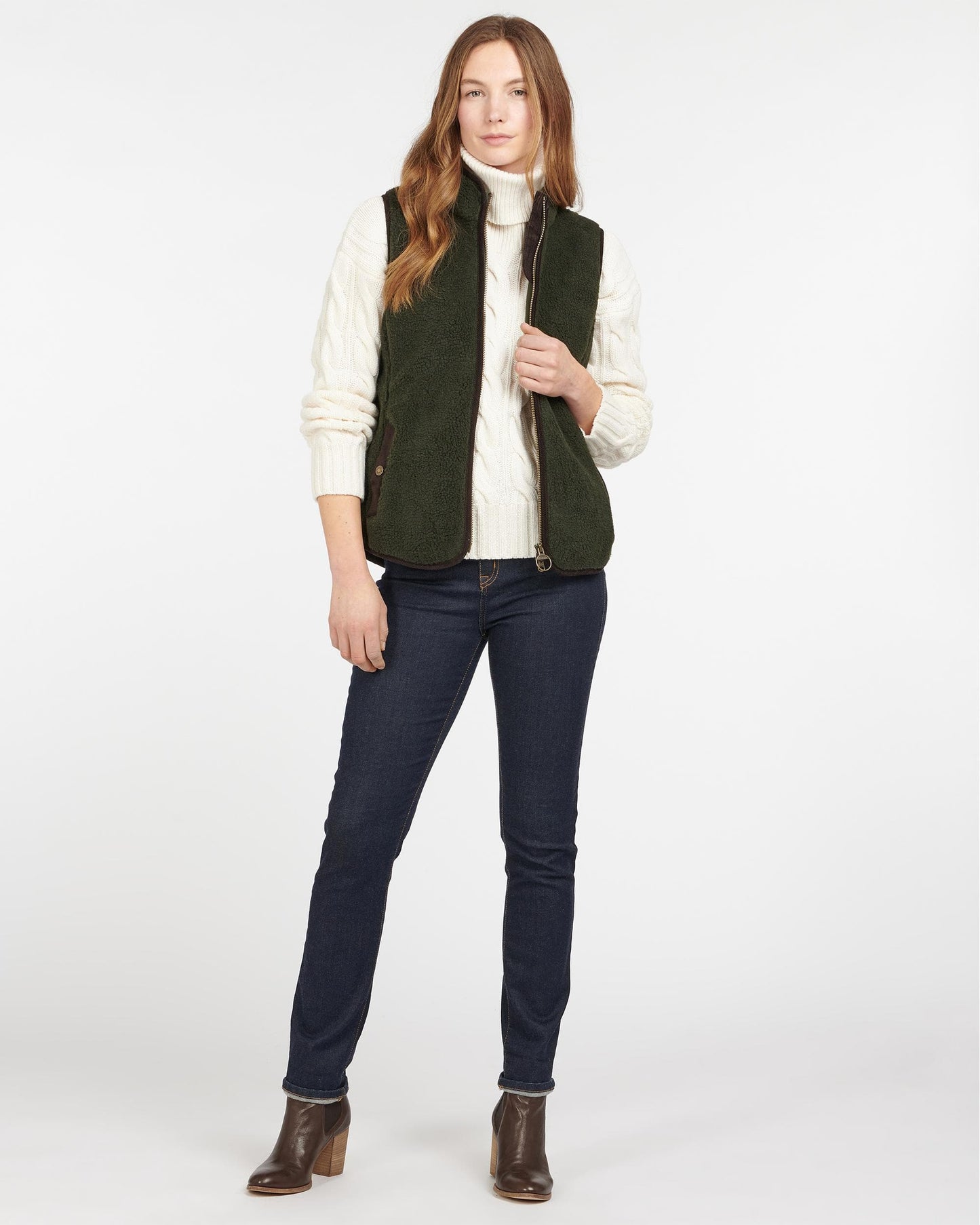 Barbour Burford Womens Fleece Gilet - Olive/Classic