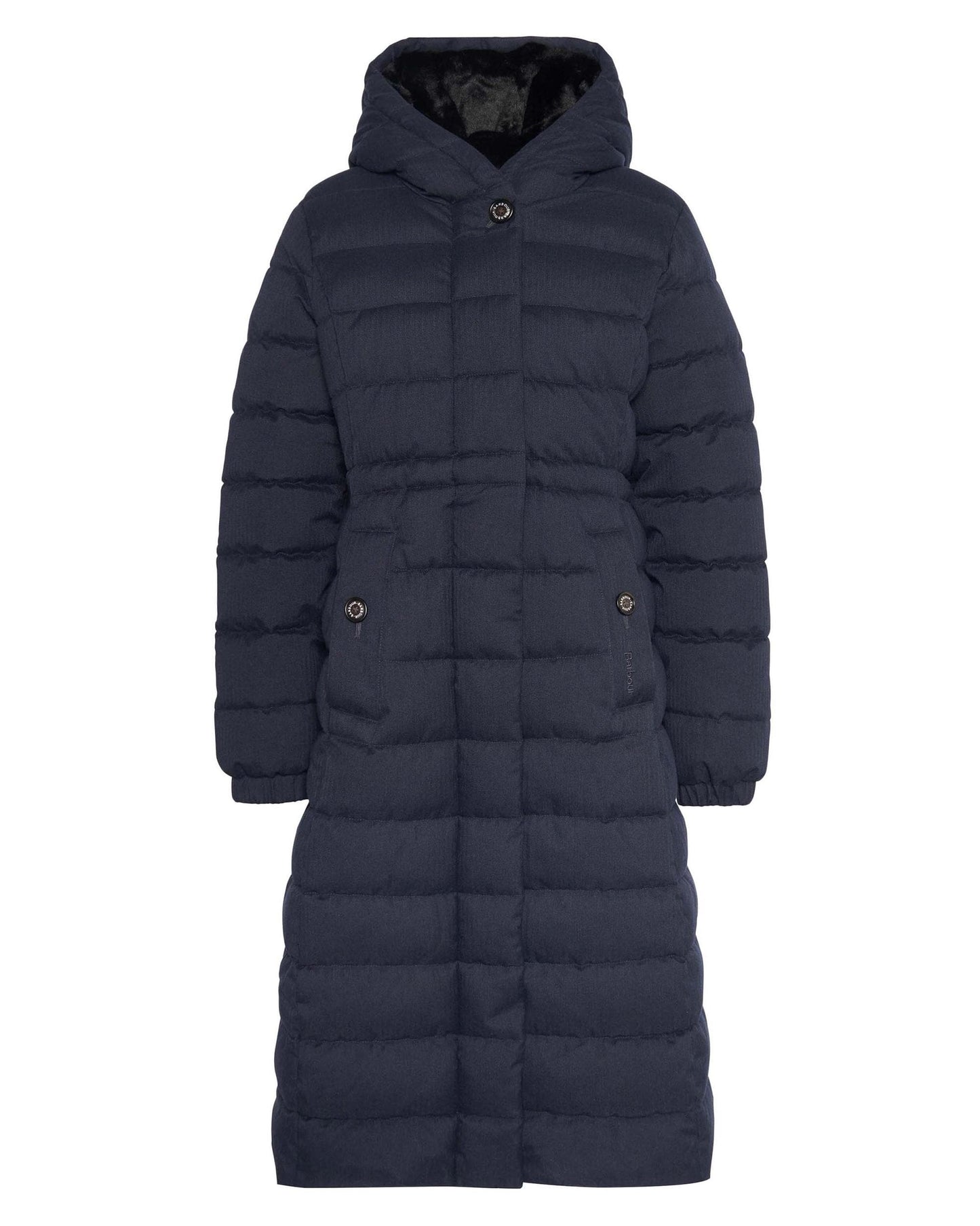 Barbour Clarence Womens Long Puffer Jacket - Dark Navy