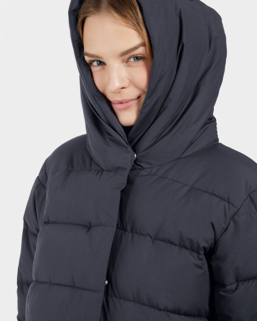 Didriksons Nella Womens Puffer Parka - Dark Night Blue 999