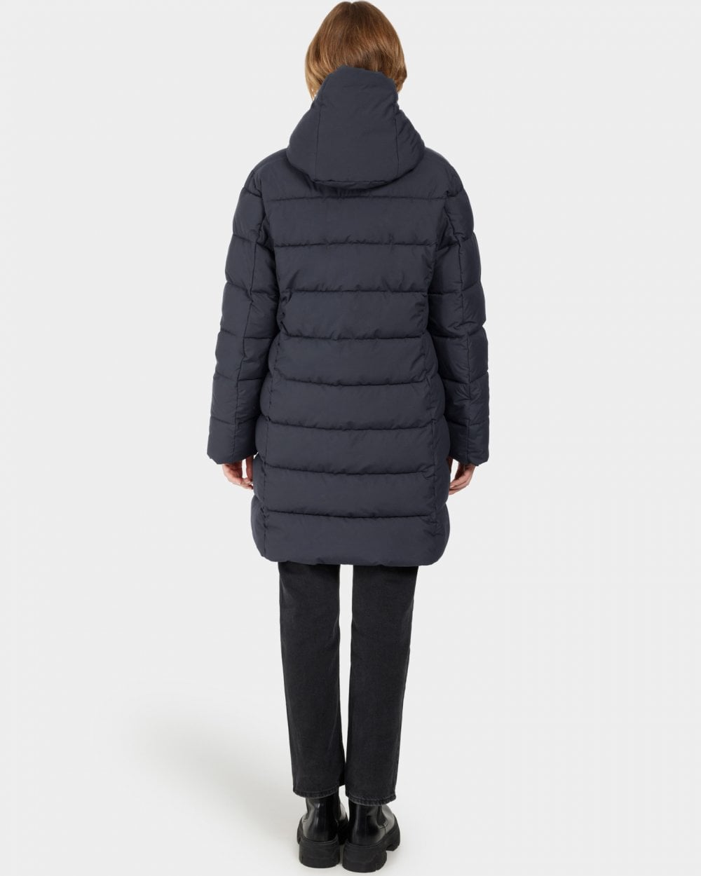 Didriksons Nella Womens Puffer Parka - Dark Night Blue 999