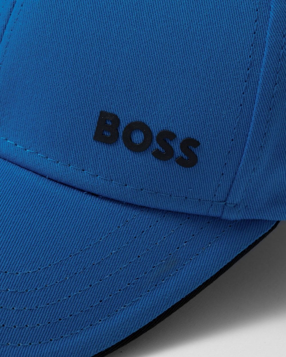 BOSS Green Bold Mens Logo-Print Cap In Cotton Twill - Open Blue 461