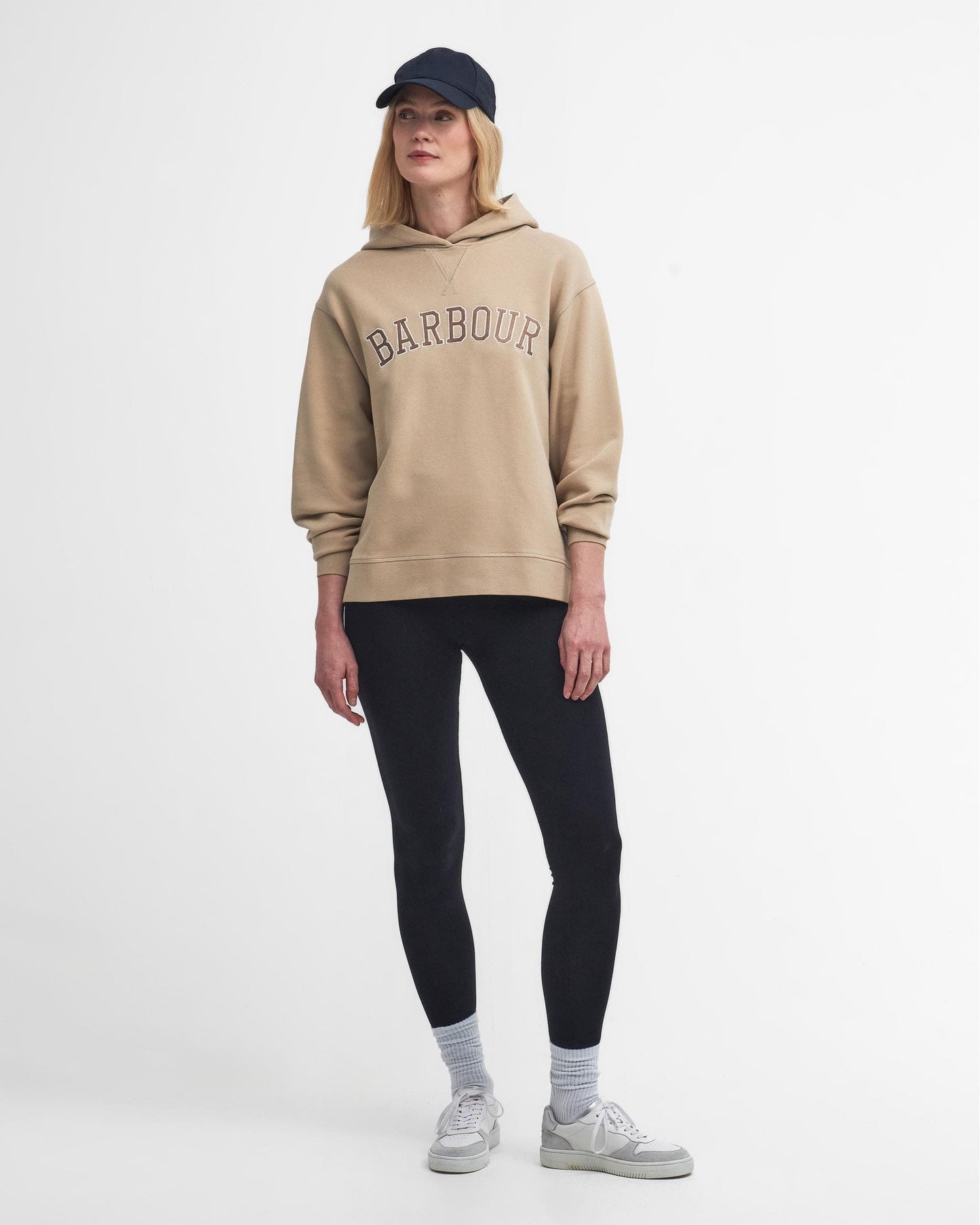 Barbour Northumberland Womens Hoodie - White Pepper