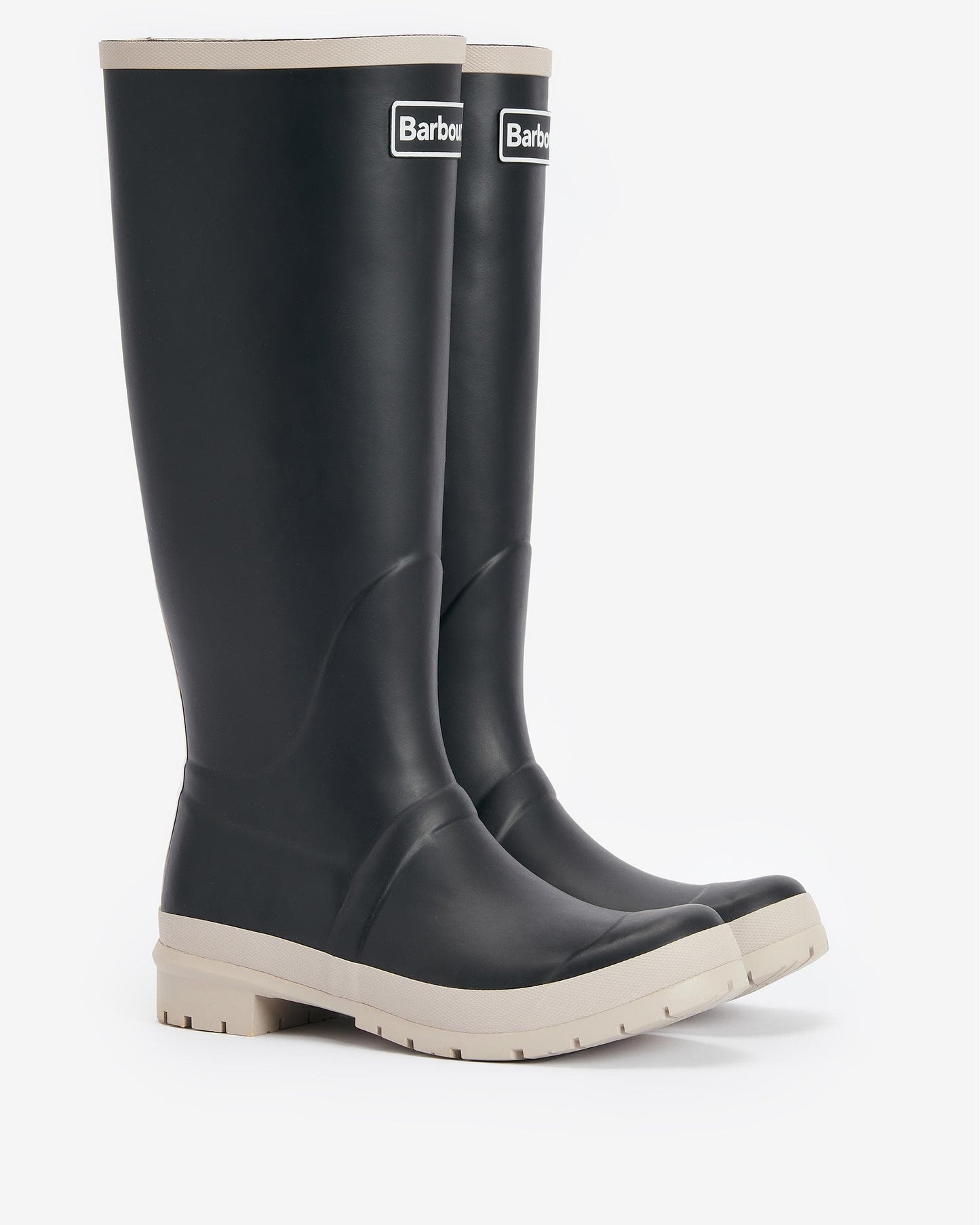 Barbour Abbey Womens Wellingtons - Black/White Pepper