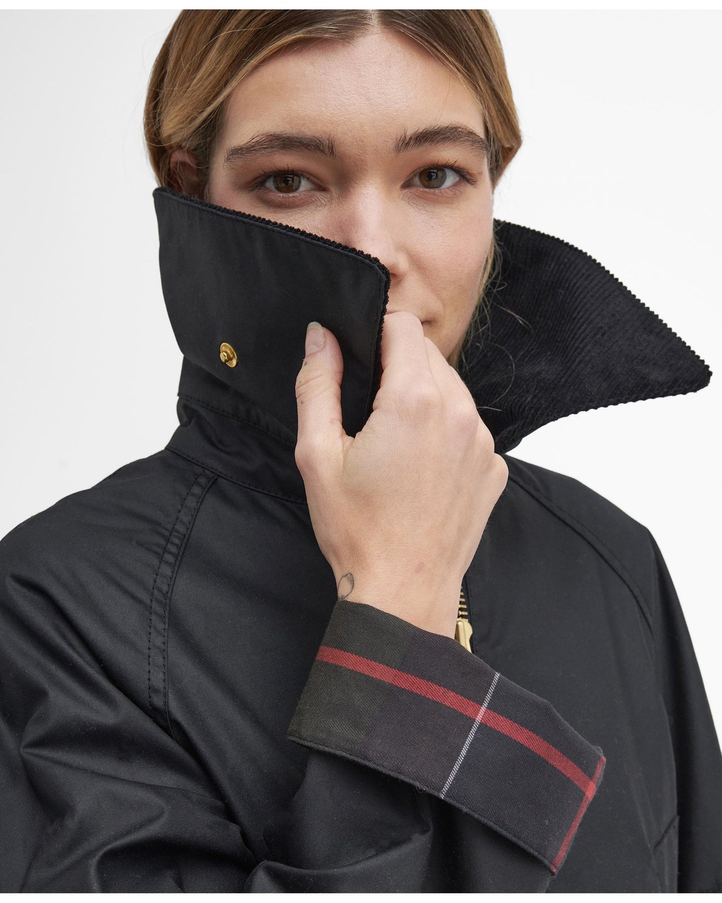Barbour Allerston Womens Wax Jacket - Black/Classic