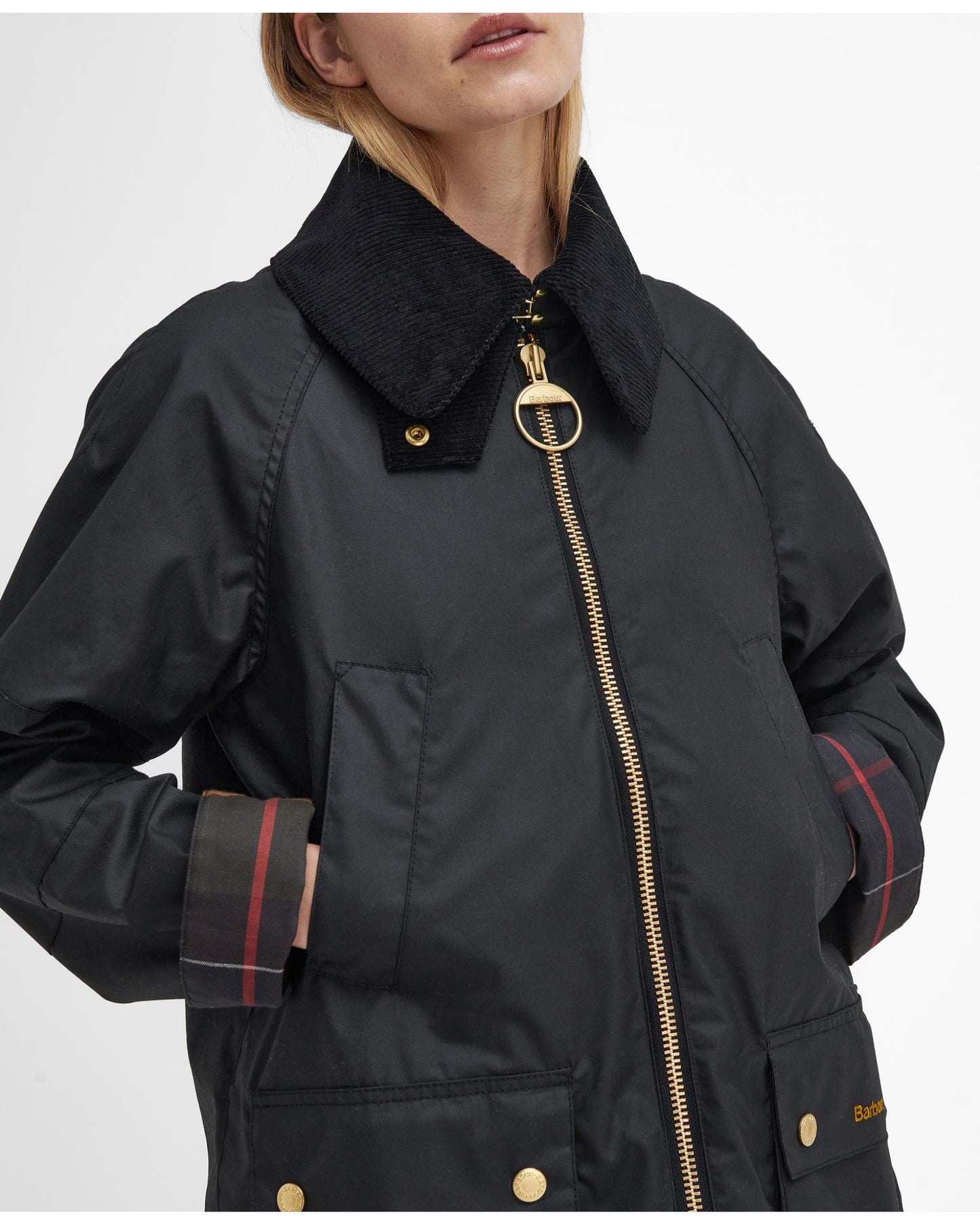 Barbour Allerston Womens Wax Jacket - Black/Classic