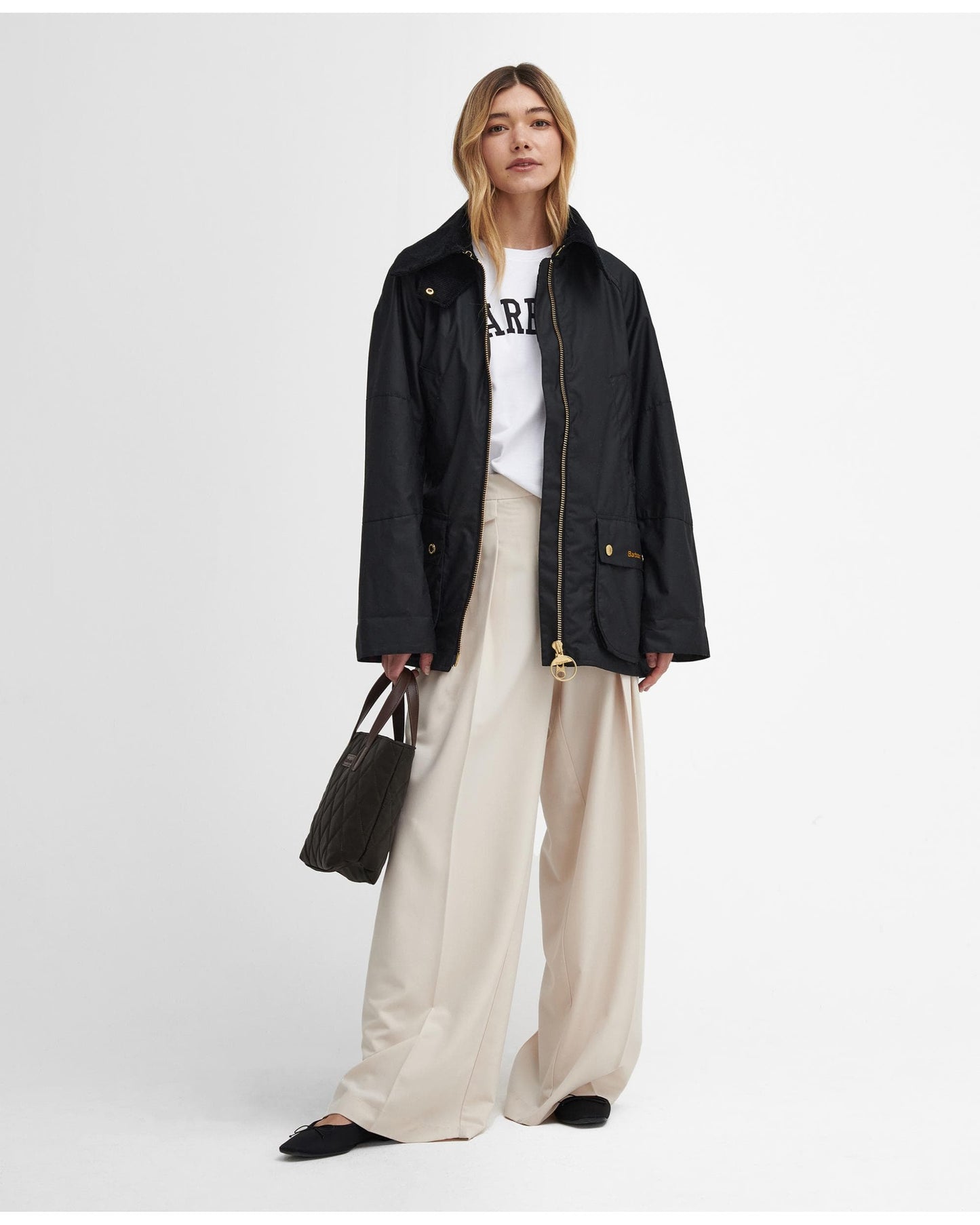 Barbour Allerston Womens Wax Jacket - Black/Classic