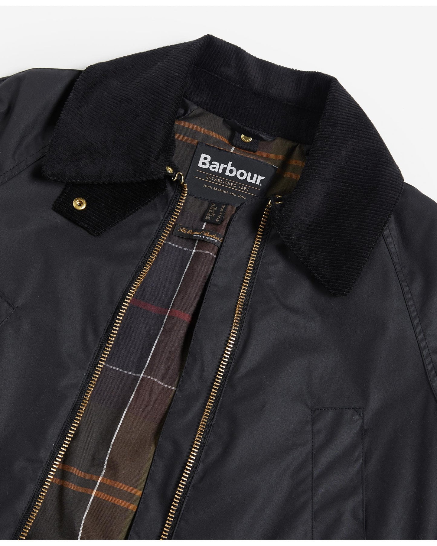 Barbour Allerston Womens Wax Jacket - Black/Classic