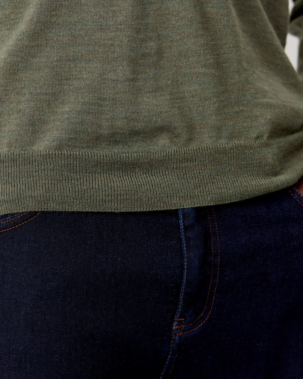 Oliver Sweeney Camber Mens Crew Neck Jumper - Khaki