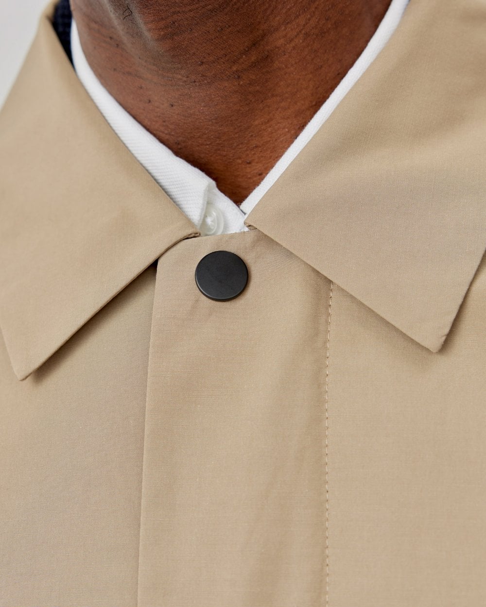 Oliver Sweeney Huntingfield Mens Showerproof Cotton Mac - Stone