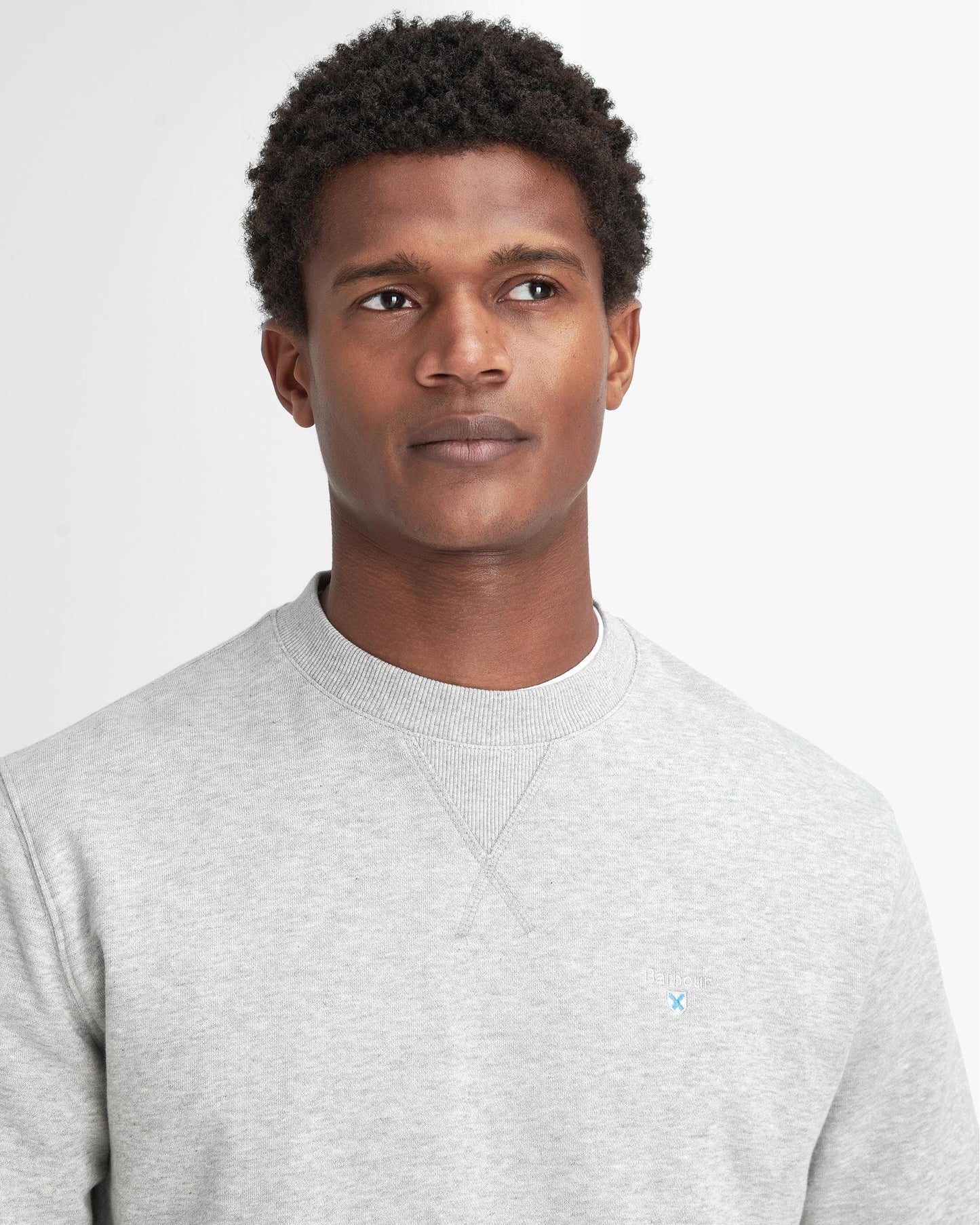 Barbour Beckhill Mens Crew Neck Sweatshirt - Grey Marl