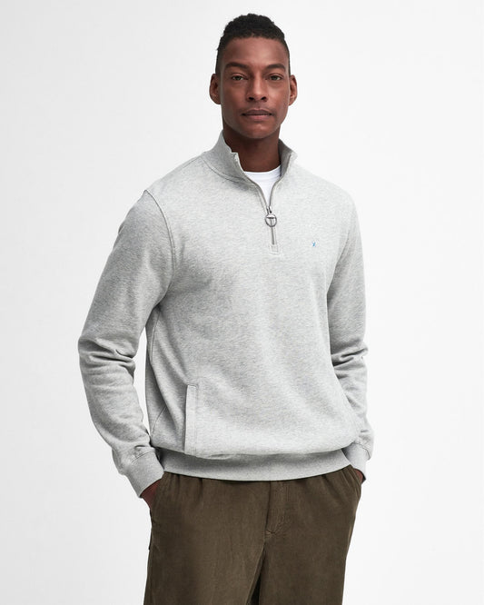 Barbour Beckhill Mens Half Zip Sweatshirt - Grey Marl