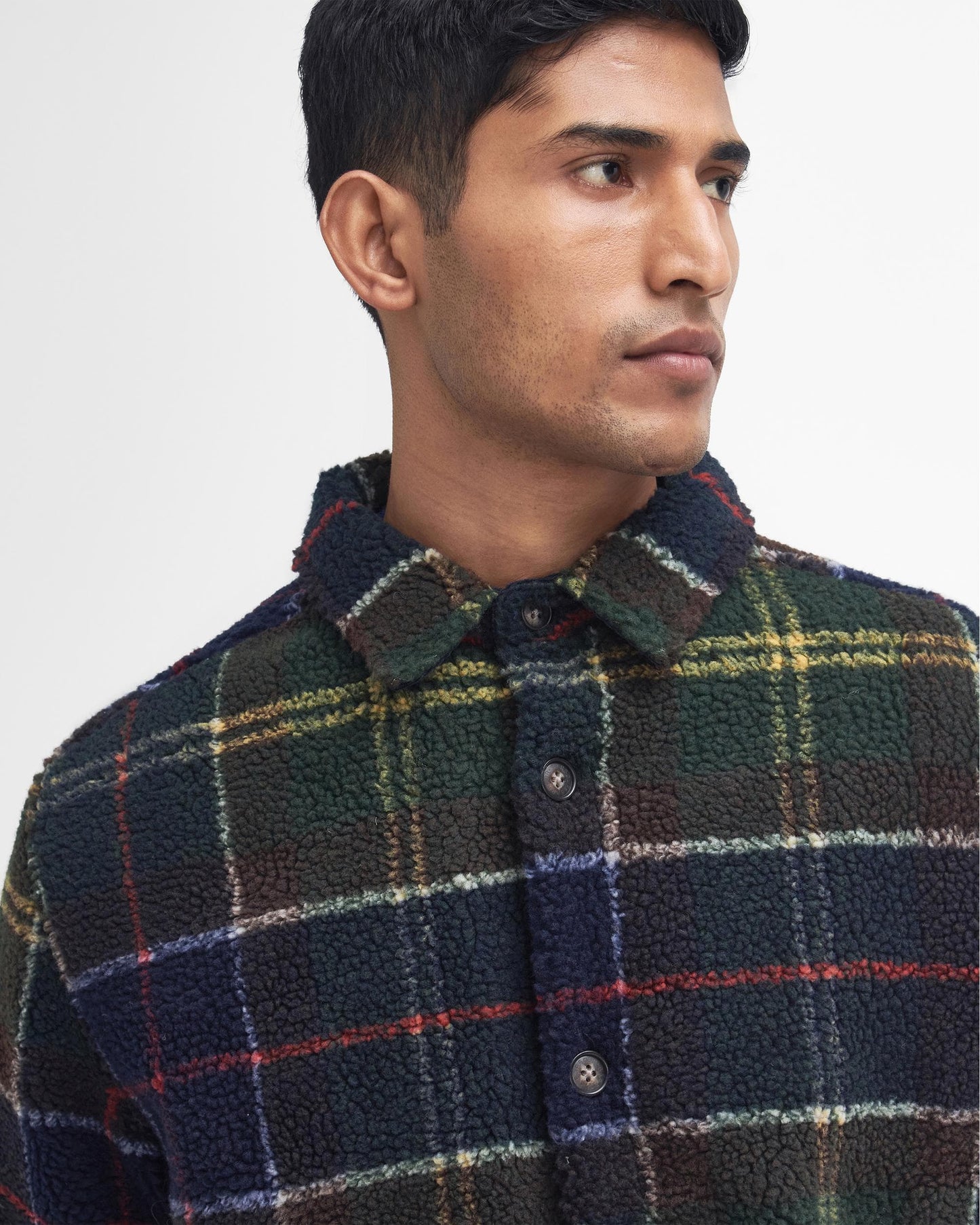Barbour Bryson Mens Fleece Overshirt - Classic Tartan