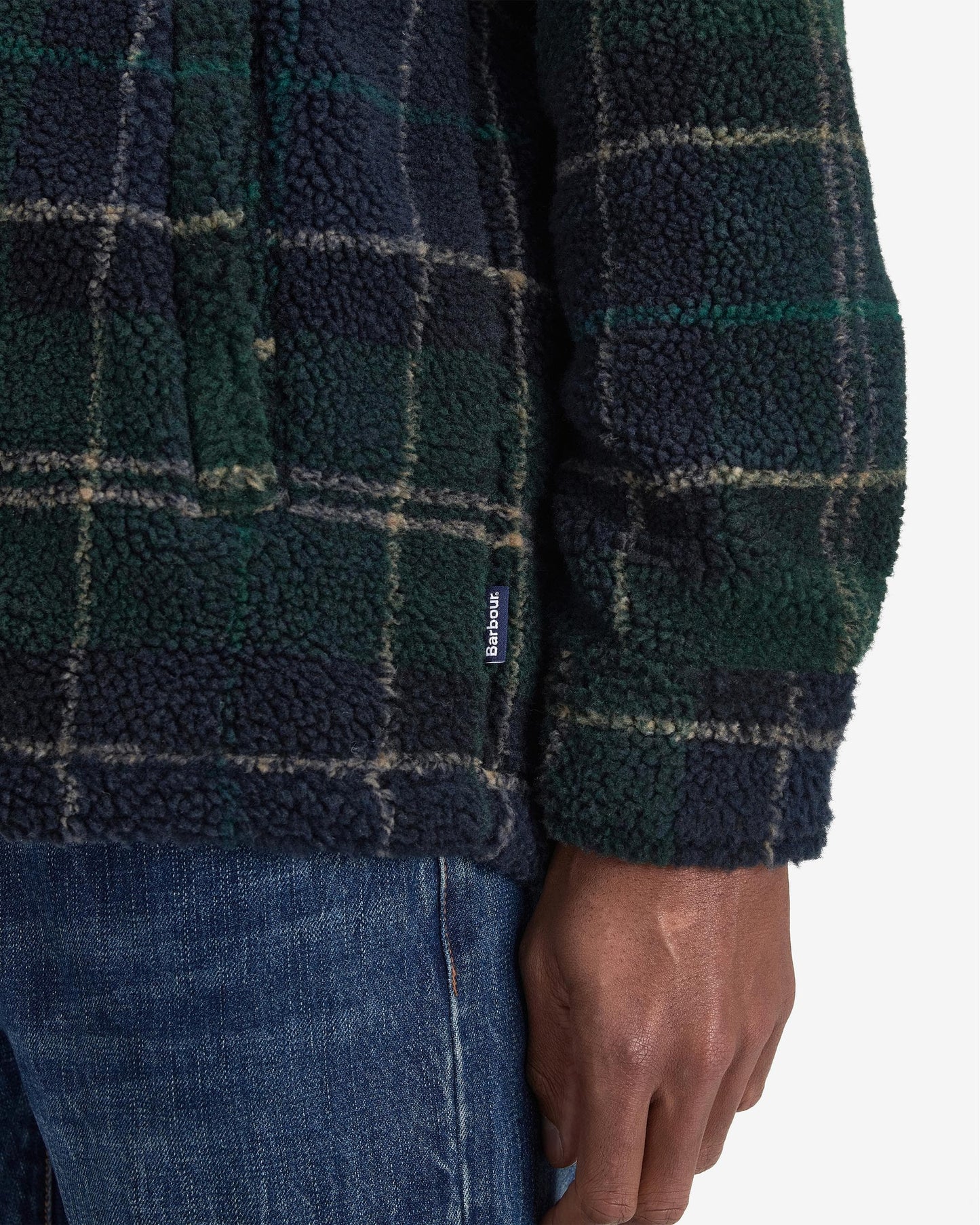 Barbour Bryson Mens Fleece Overshirt - Green Loch Tartan