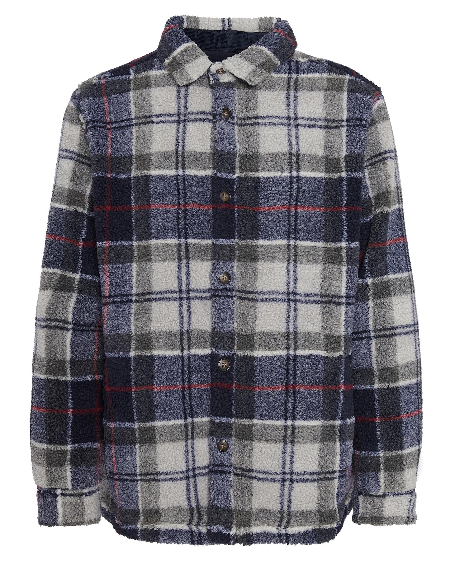 Barbour Bryson Mens Fleece Overshirt - Blue Granite Tartan