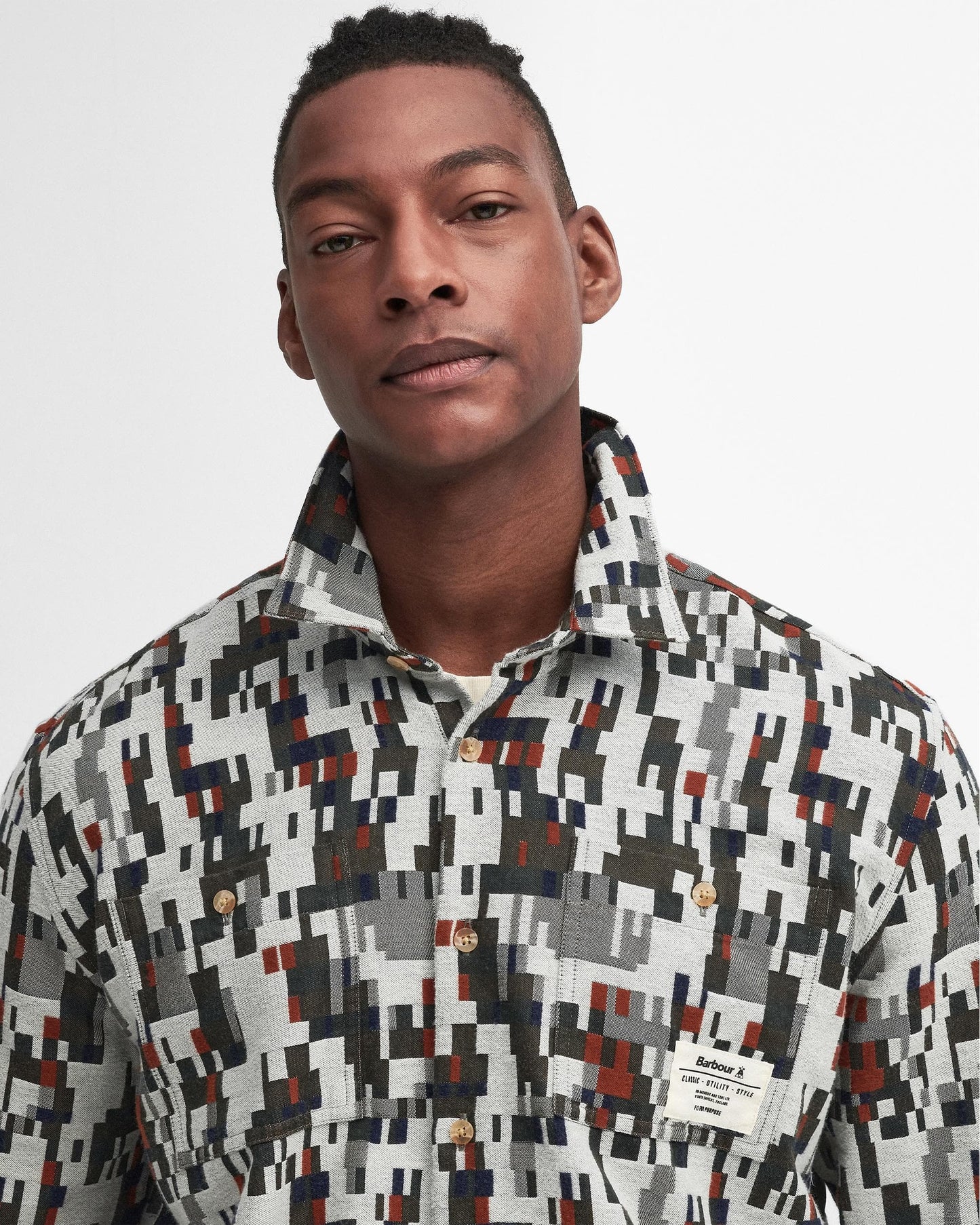 Barbour Barbour Coalbrook Mens Relaxed Long Sleeve Jacquard Shirt