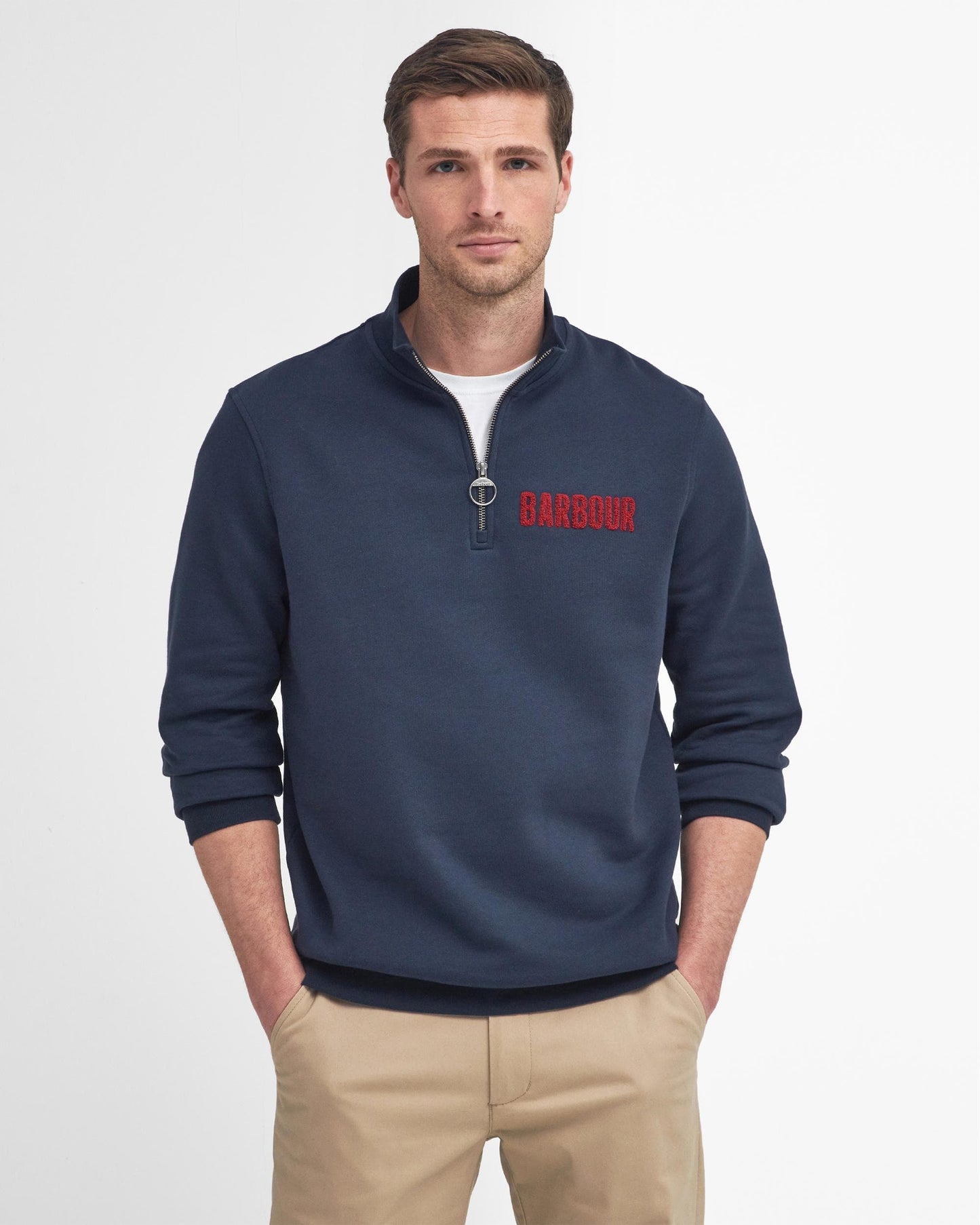 Barbour Cotes Mens Half Zip Sweatshirt