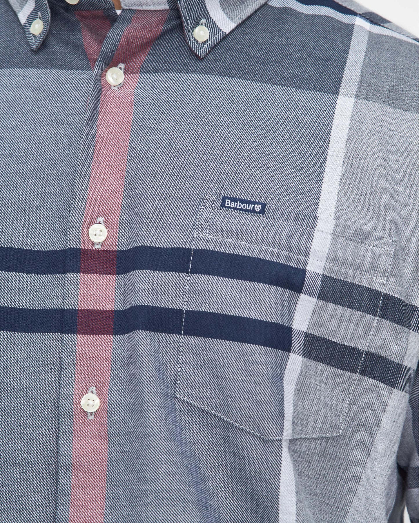 Barbour Dunoon Tailored Mens Shirt - Blue Granite