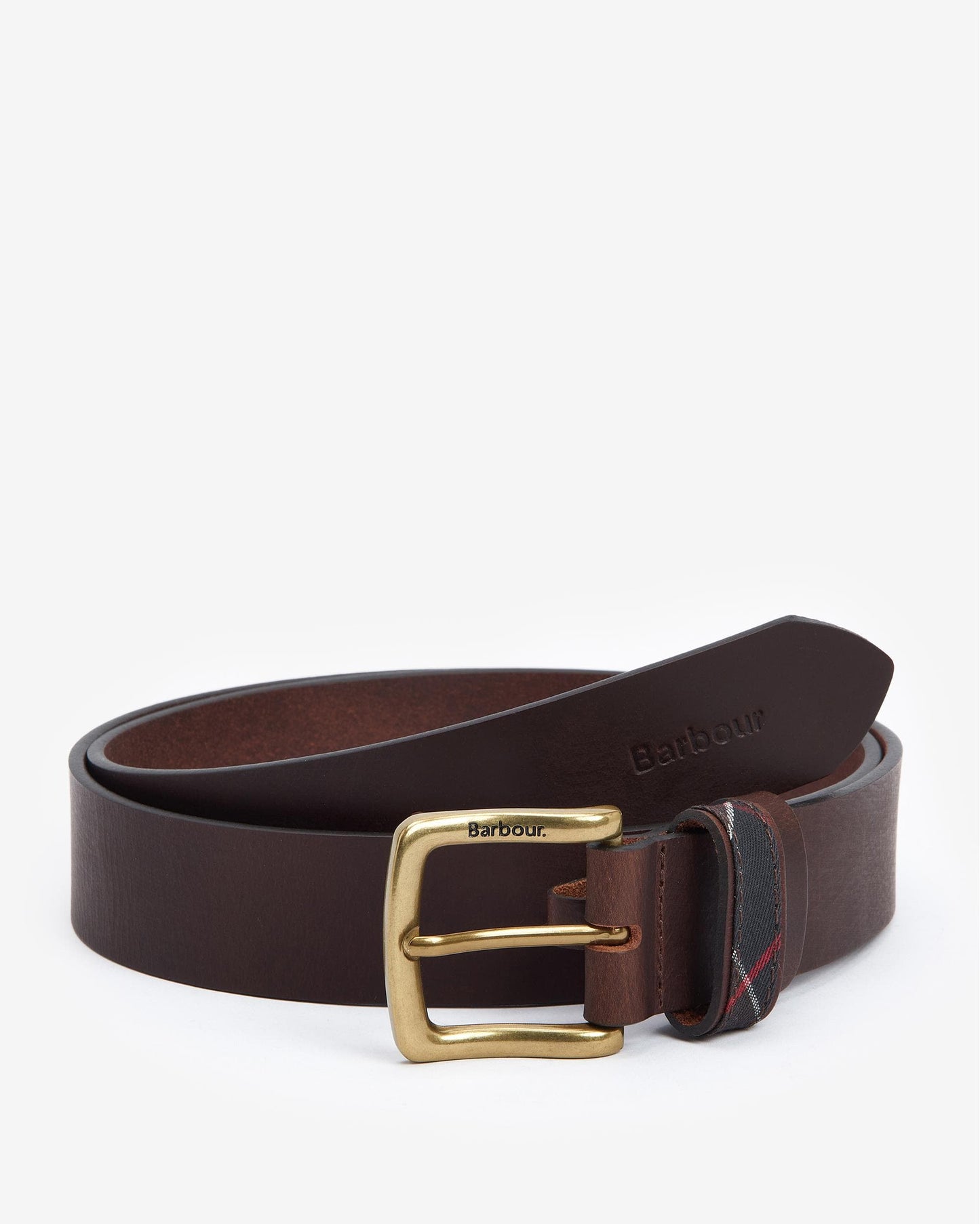 Barbour Esk Mens Leather Belt - Brown
